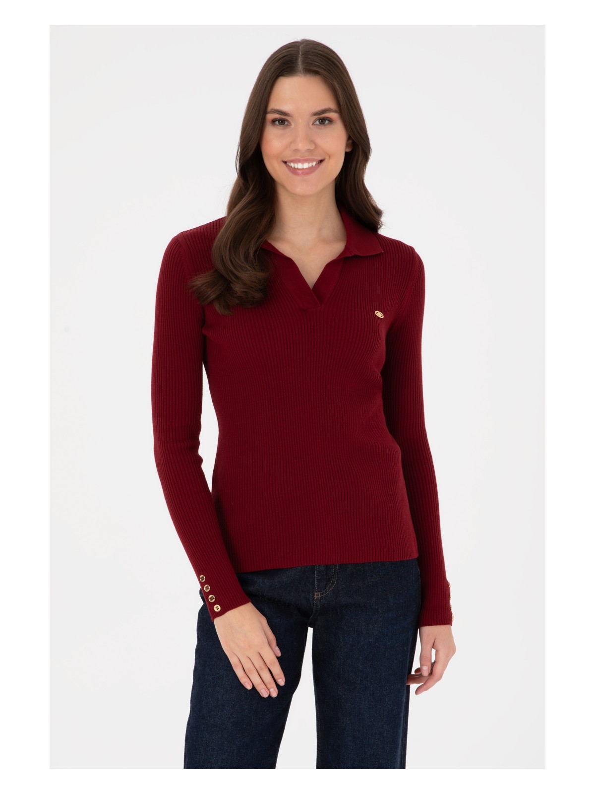 U.S. Polo Assn. U.s. Polo Assn. Kadın Açık Haki Kazak /triko 50317524-VR183 - Görsel 5