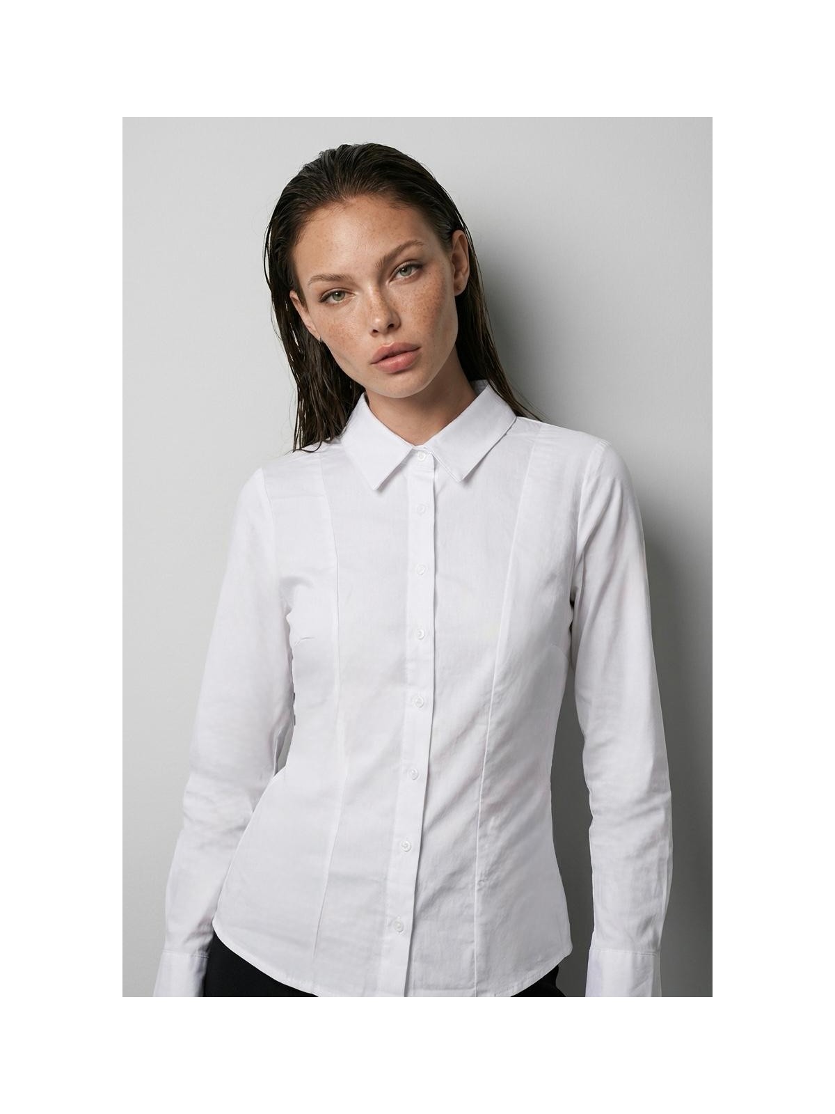 Madmext Bordo Vücuda Oturan Slim Fit Kadın Gömlek MG2659 - Görsel 5