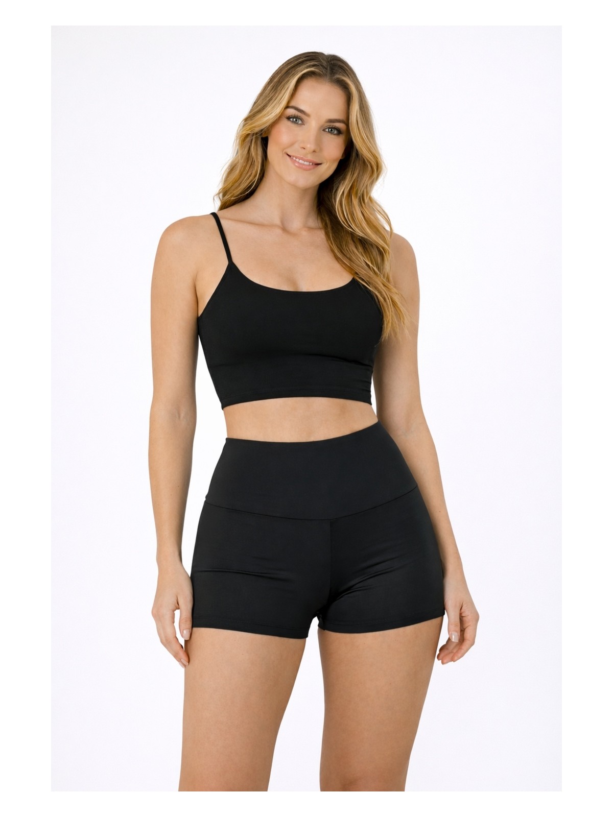 MAYOPORT Kadın Siyah Yüksek Bel Biker Şort Tayt Slim Fit Örme Kumaş ile Şık ve Rahat