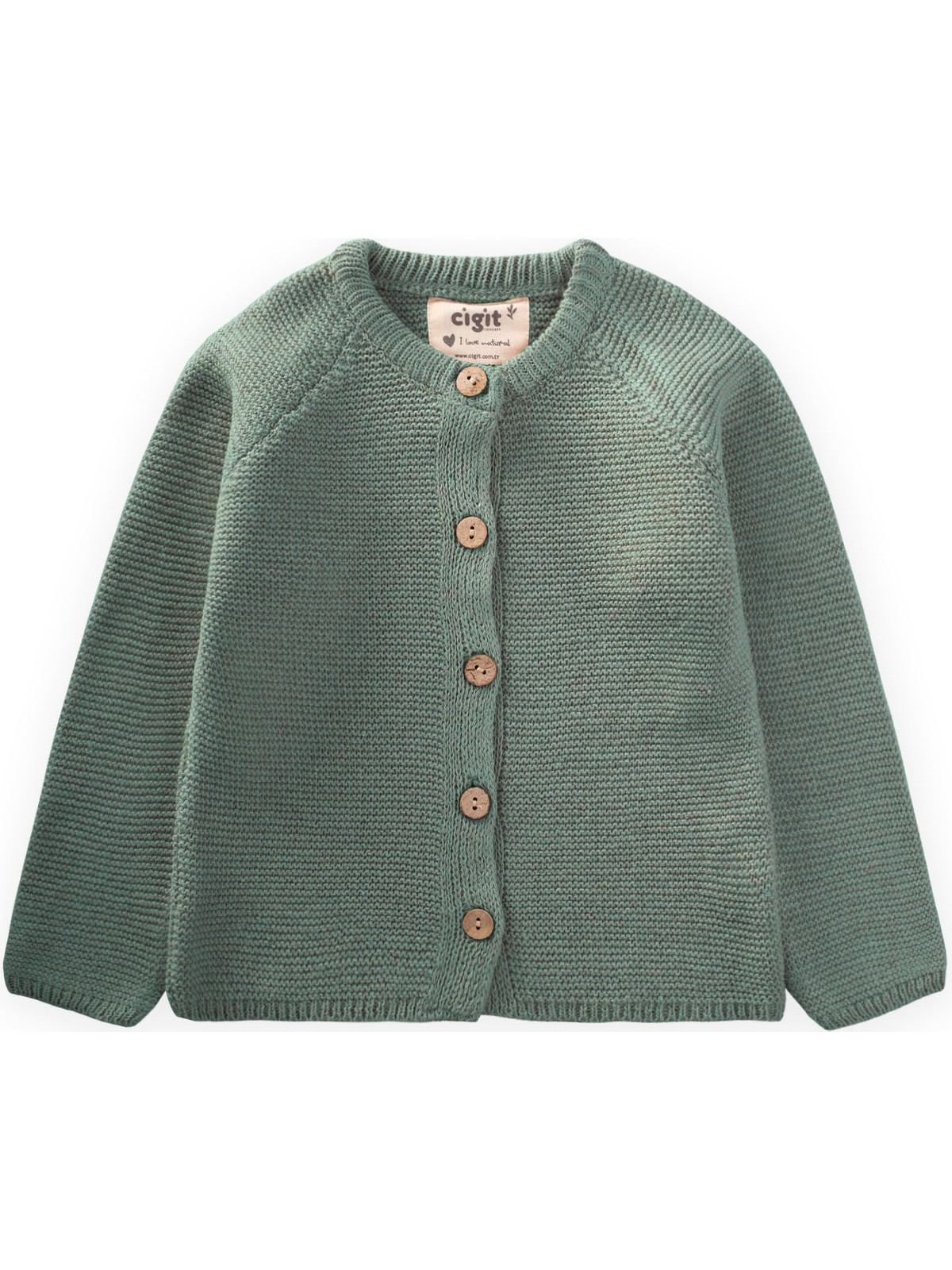 Cigit Links Triko Hırka 1-8 Yaş Haki Yeşil