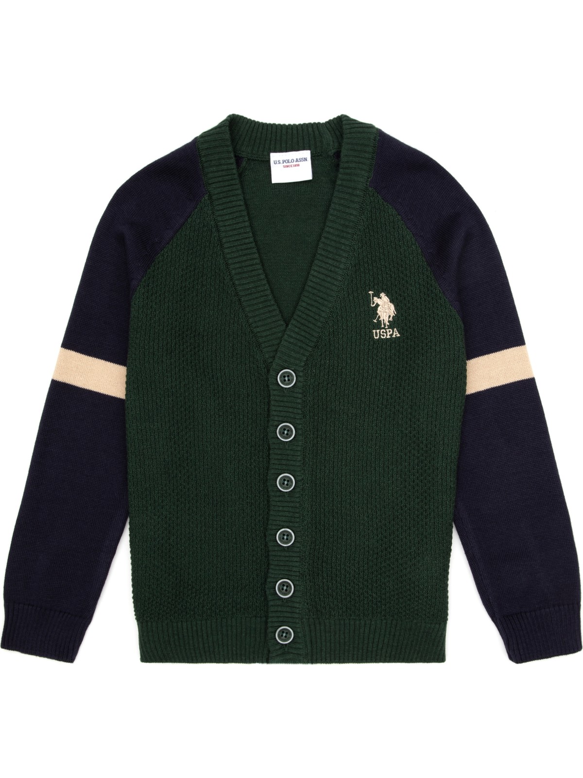 U.S. Polo Assn. U.s. Polo Assn. Erkek Çocuk Yeşil Hırka (Triko) 50317146-VR054