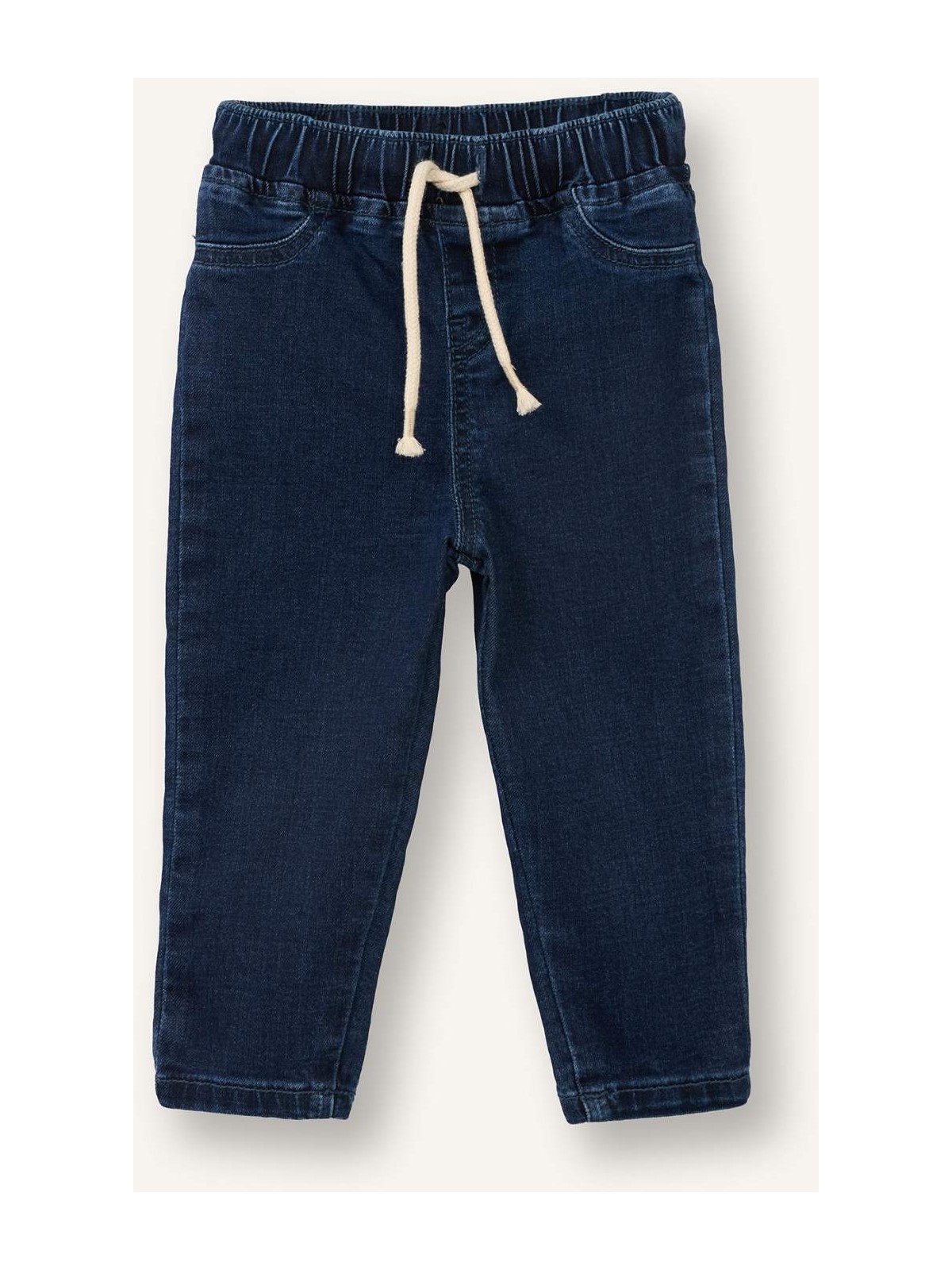 DeFacto Düz Paça Beli Lastikli Basic Düz Jean Pantolon Erkek Bebek B6733A526SP - Görsel 4