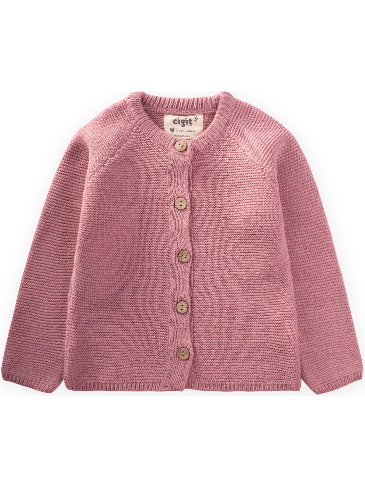 Cigit Links Triko Hırka 1-8 Yaş Somon