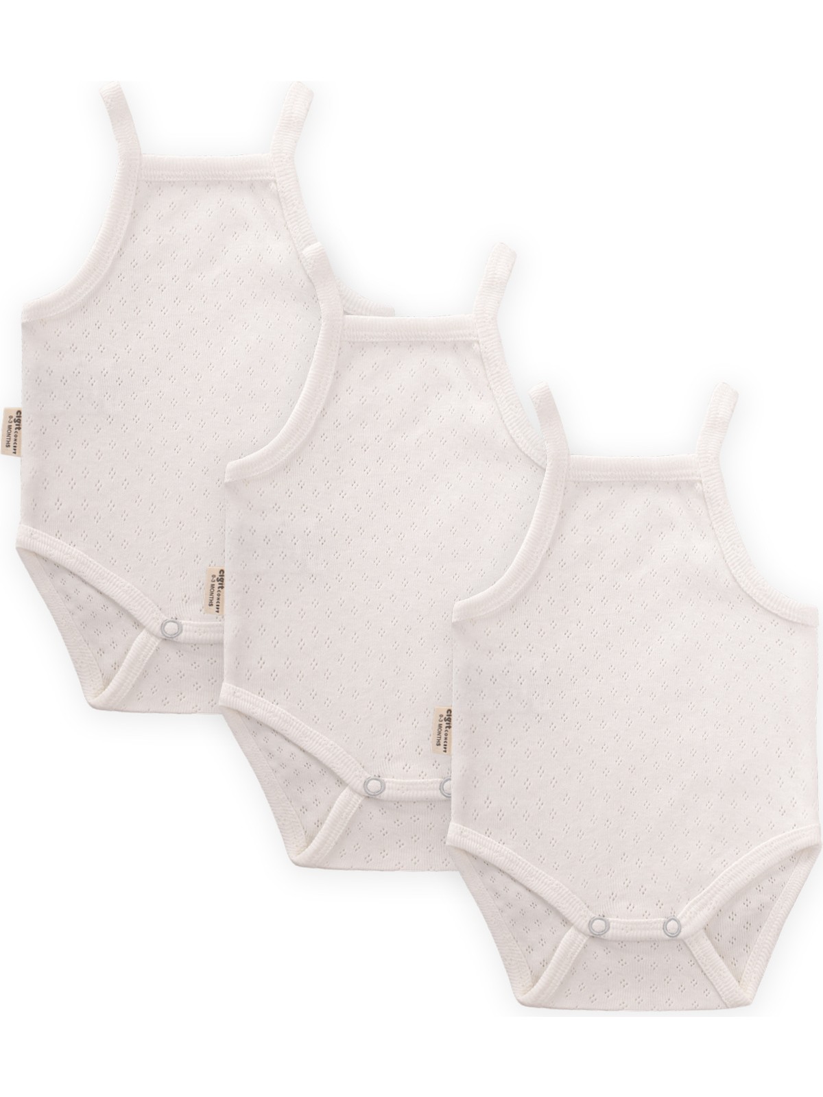 Cigit Üçlü Klimalı Zıbın 0-3 Yaş Kırık Beyaz