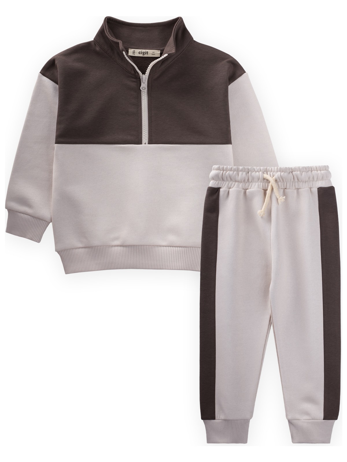 Cigit Sweatshirt Takım 2-10 Yaş Mürdüm - Görsel 4