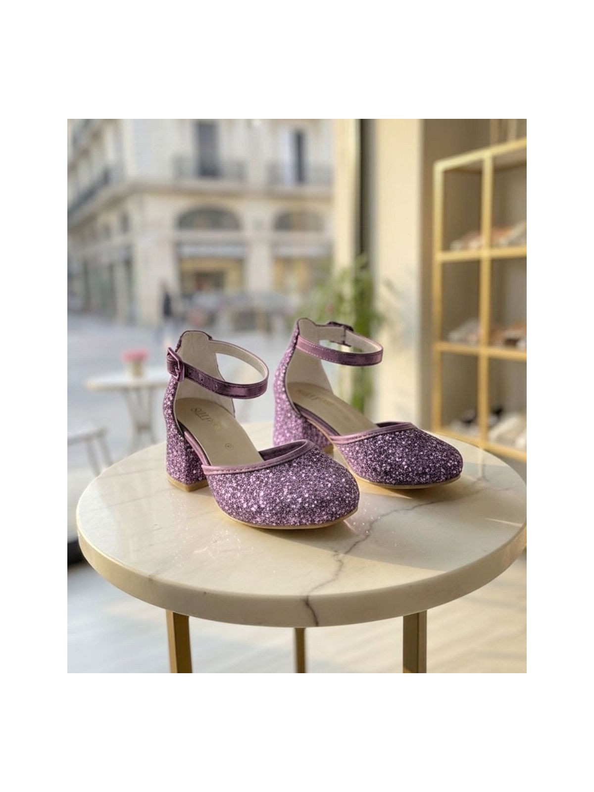 Surpie Shoes Çocuk Topuklu Ayakkabı, Çocuk Kısa Topuklu Ayakkabı - Görsel 5