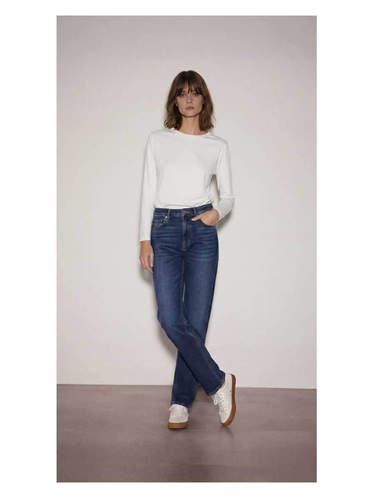 Babokah Premium Pamuk Likralı Uzun Kol Kadın Tshirt