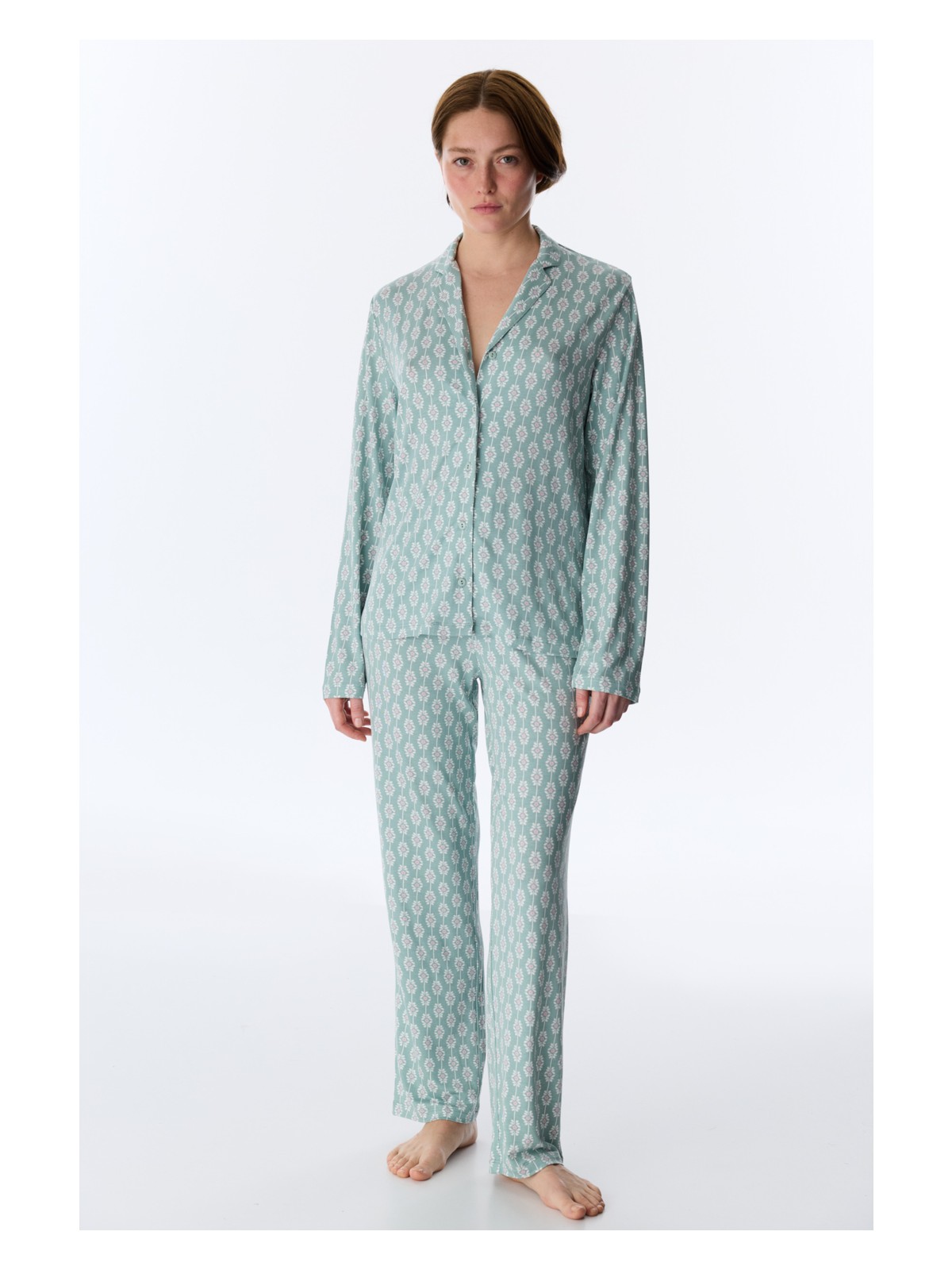 Penti Açık Yeşil Alia Green Gömlek Pantolon Pijama Takımı