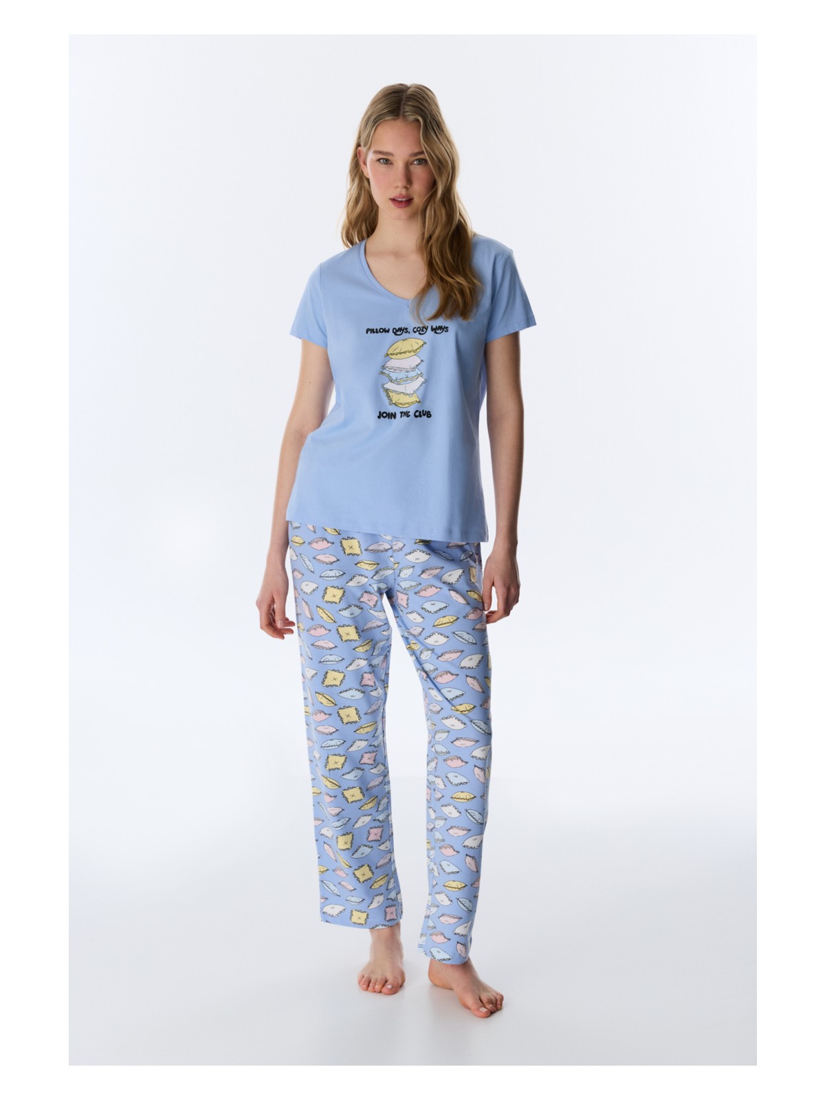 Penti Mavi Pillow Days Pantolon Pijama Takımı