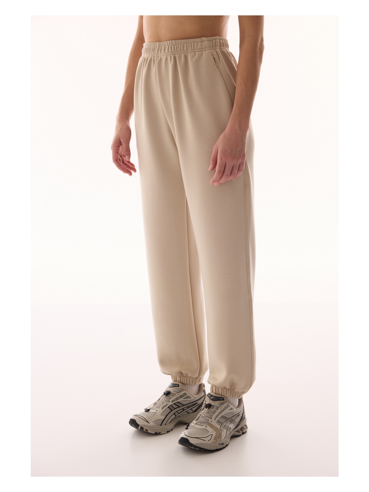 Penti Bej Silky Feel Fermuarlı Jogger Pantolon