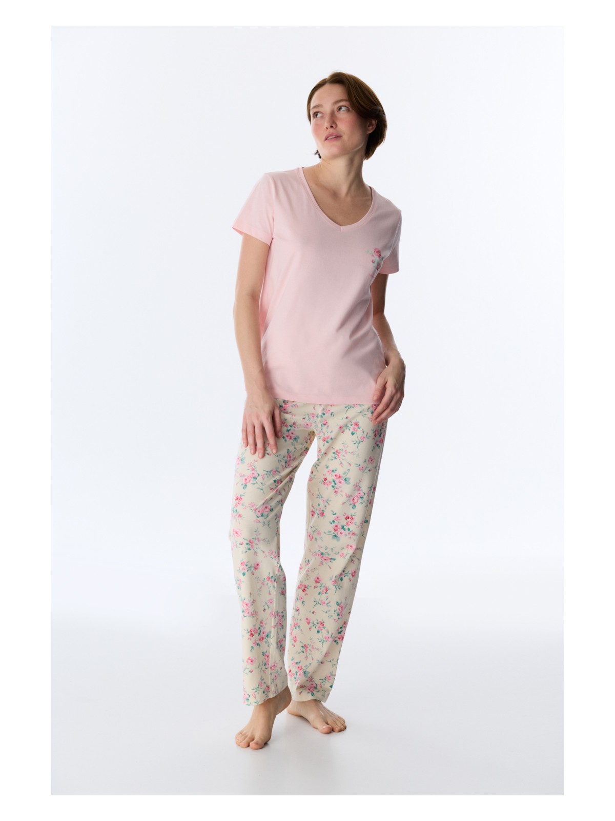 Penti Gül Kurusu Pinkish Floral Pantolon Pijama Takımı