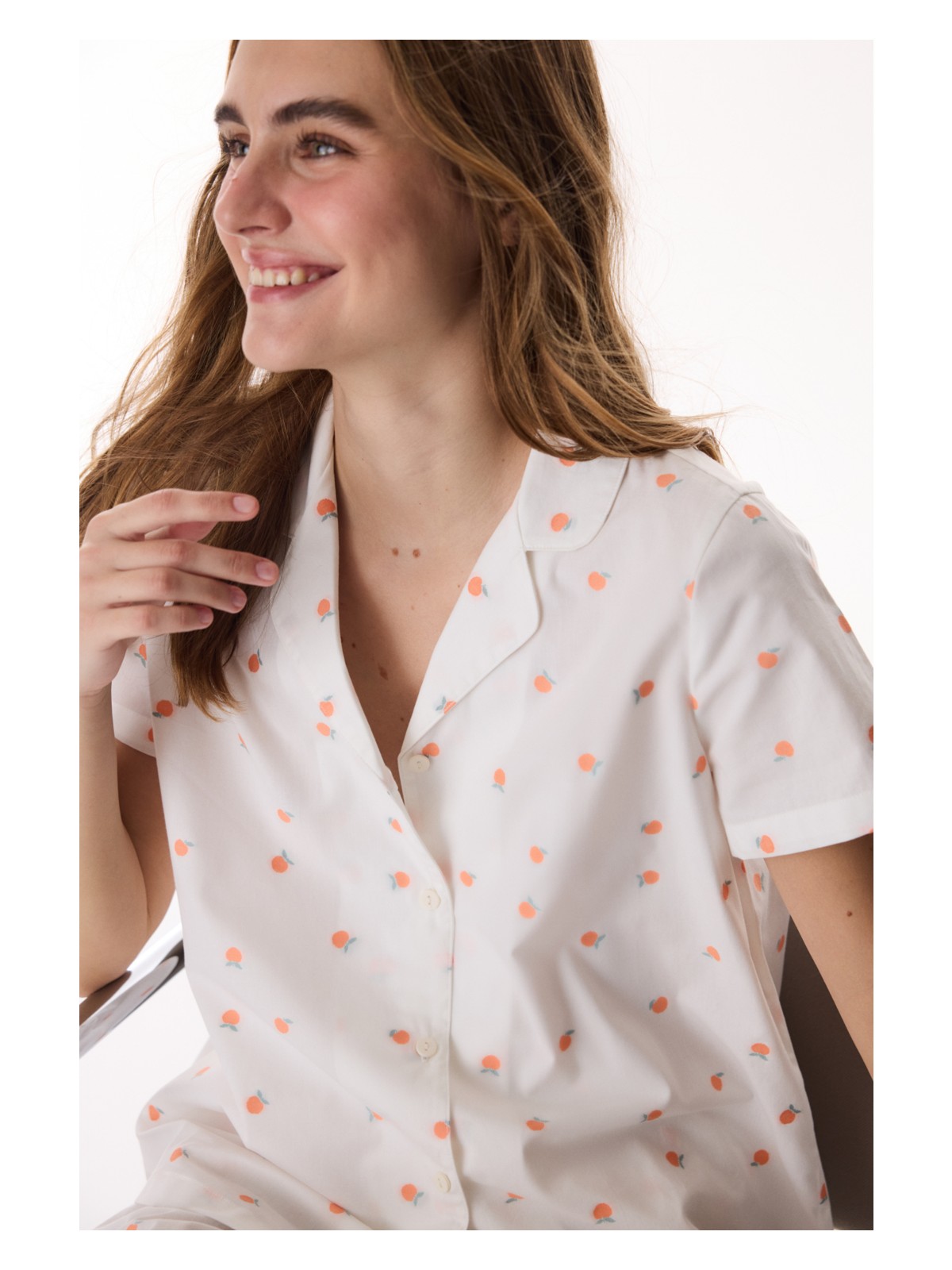 Penti Kırık Beyaz Peach Gömlek Pantolon Pijama Takımı