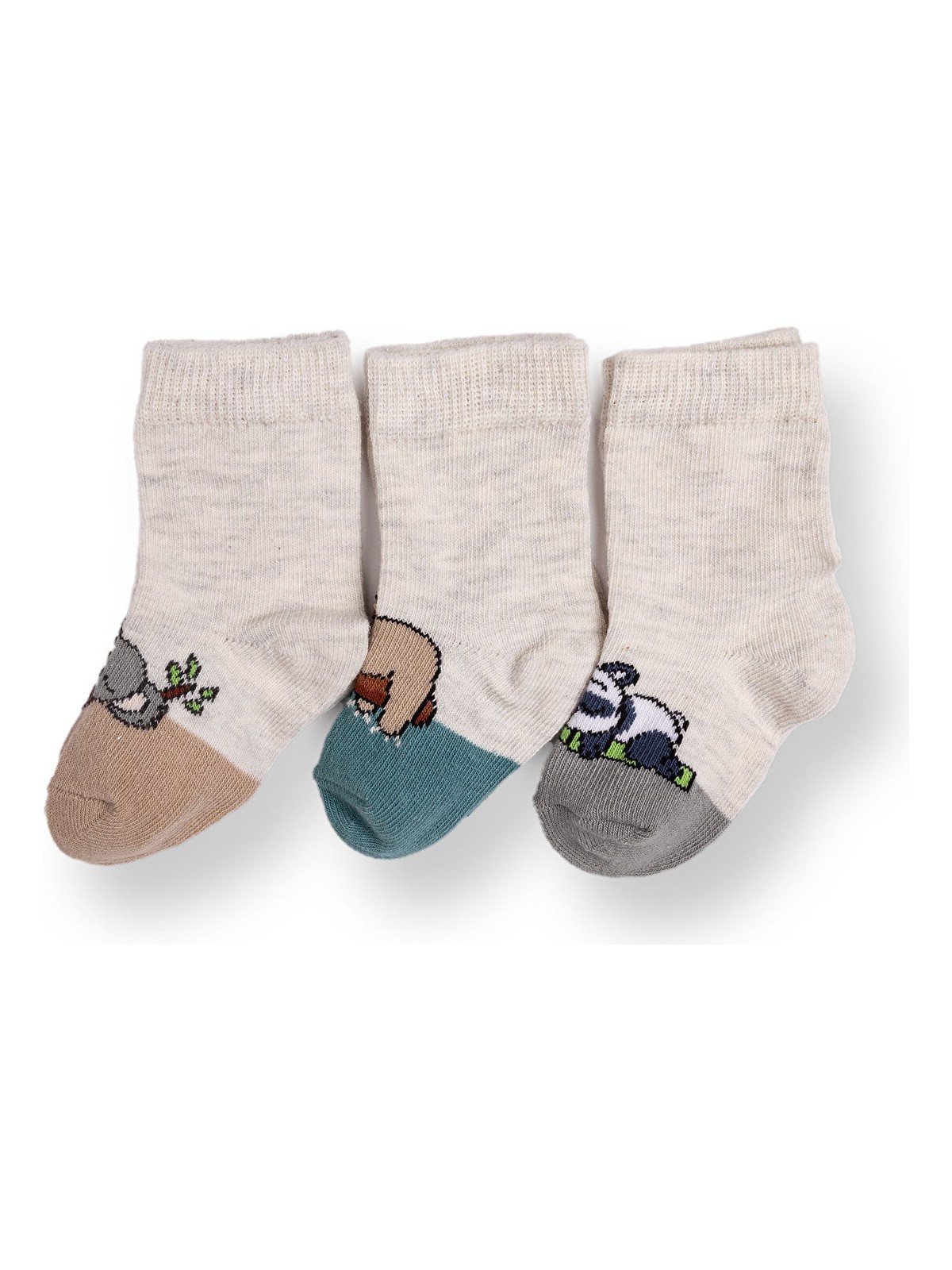 HelloBaby Hellobaby Hellobaby Erkek Bebek 3lü Soket Çorap Hayvan Baskılı