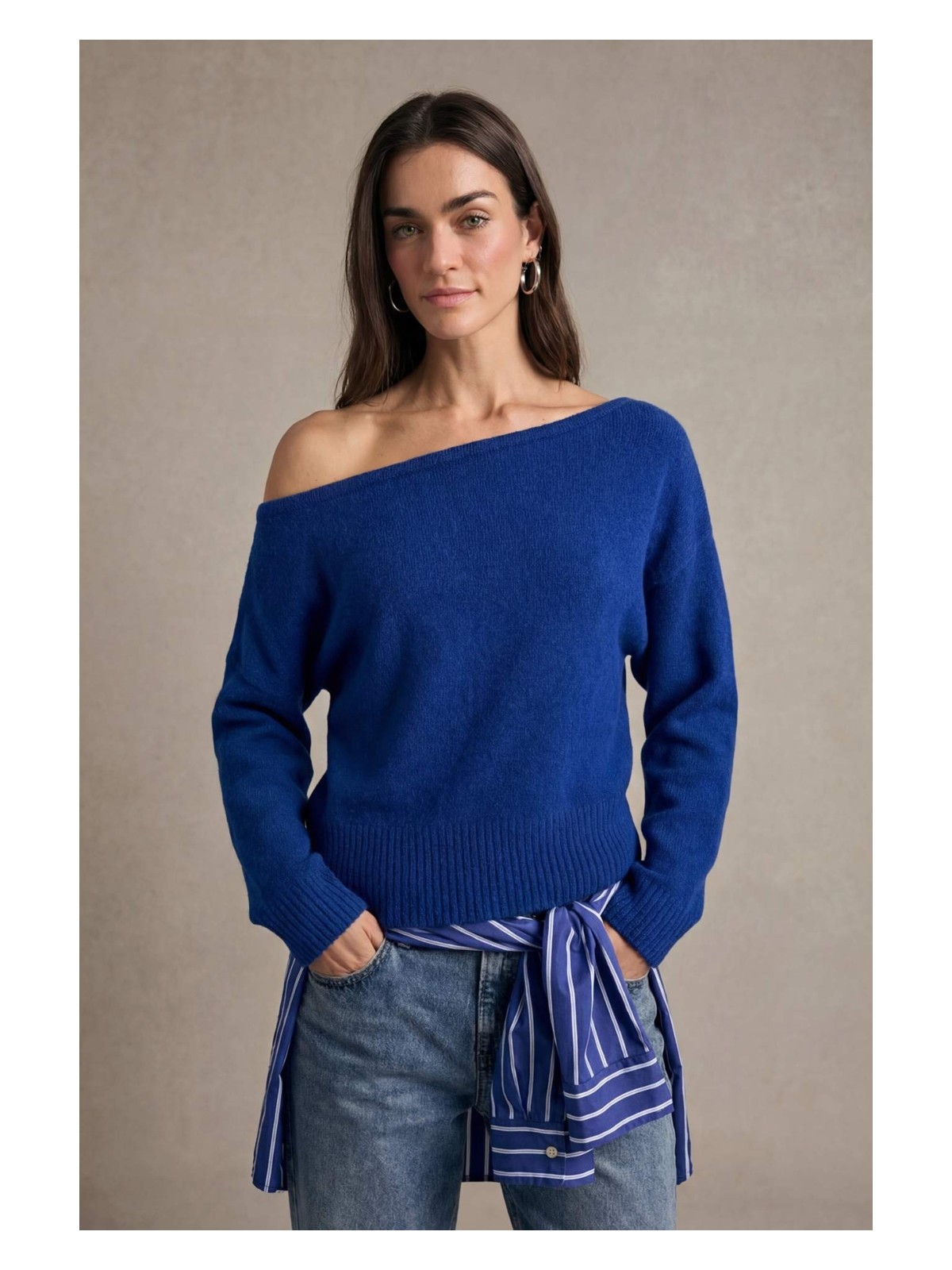 DeFacto Açık Omuz Triko Kazak G8898AX25CW