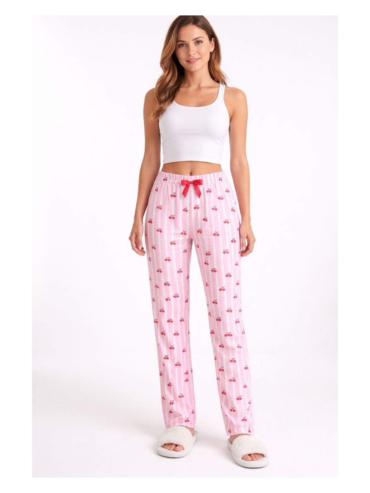 BLUE NIL Kadın Limon Desen Tek Alt Pijama - Görsel 4