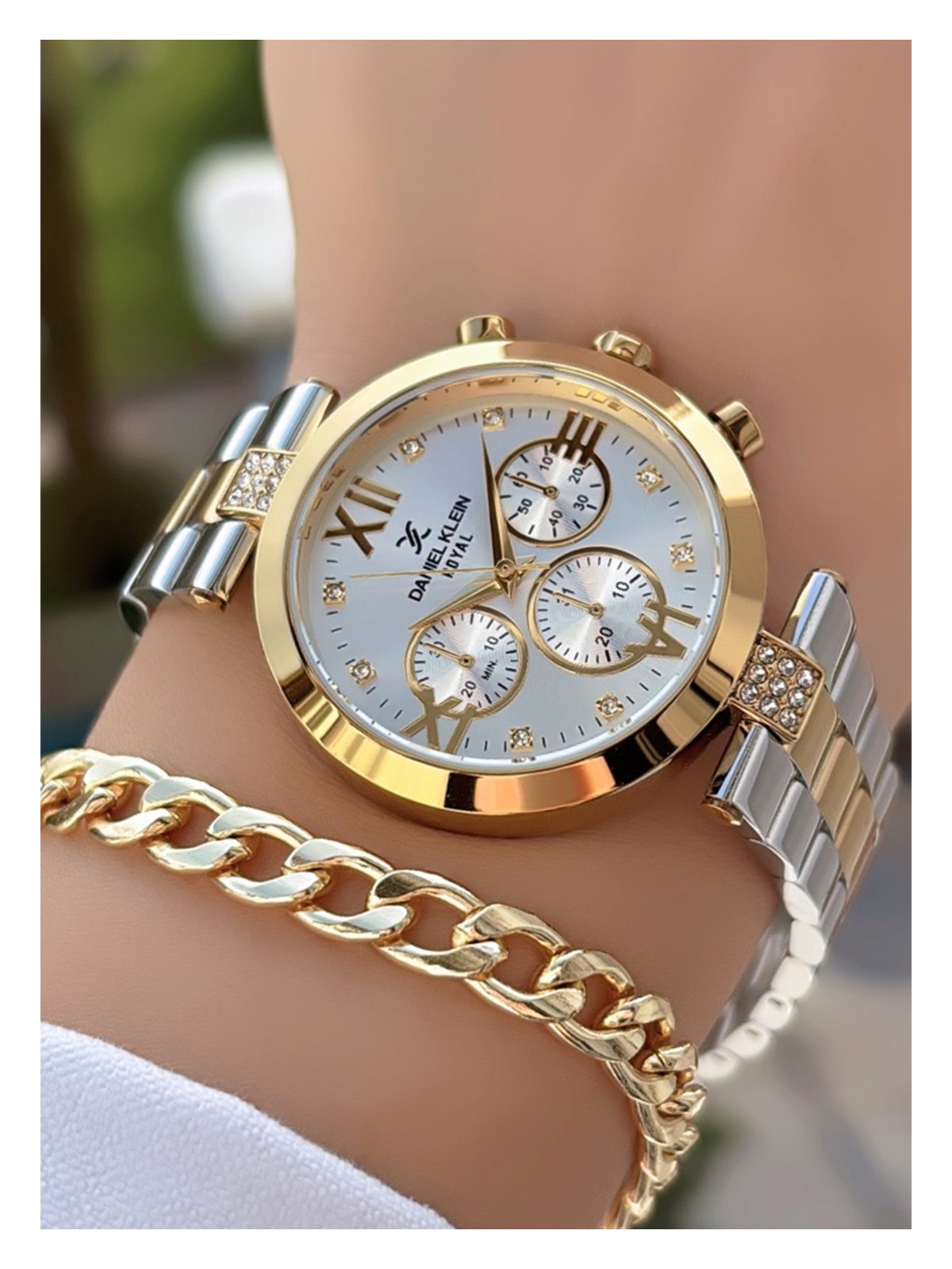 Daniel Klein Orijinal Çelik Kordon Kadın Kol Saati 3 Atm Su Geçirmezlik Gümüş Renk Bileklik Hediyeli DK377C1 - Görsel 4