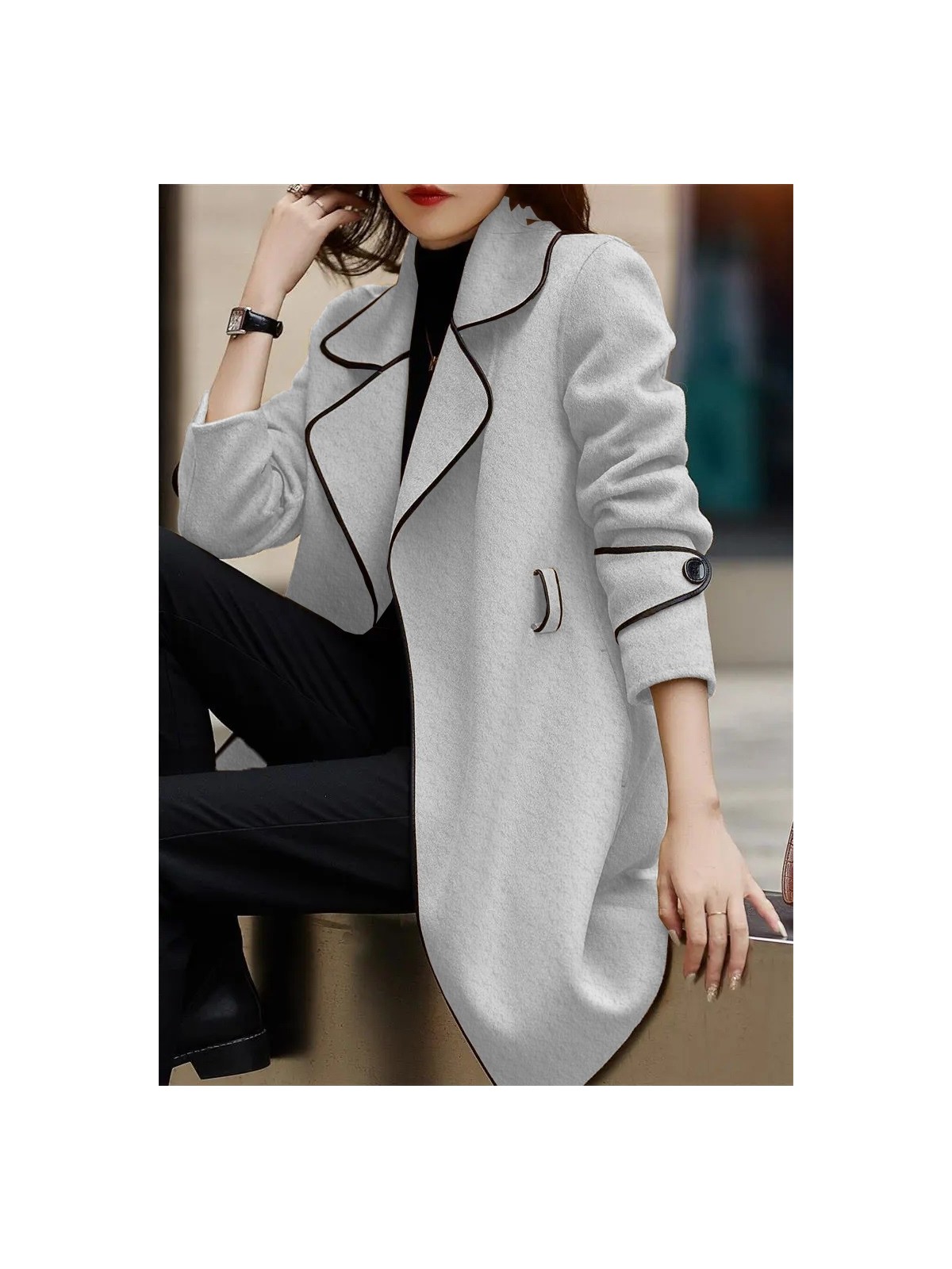 Barbora Kaban ve Kemer Kaşe Kadın Şık Yaka