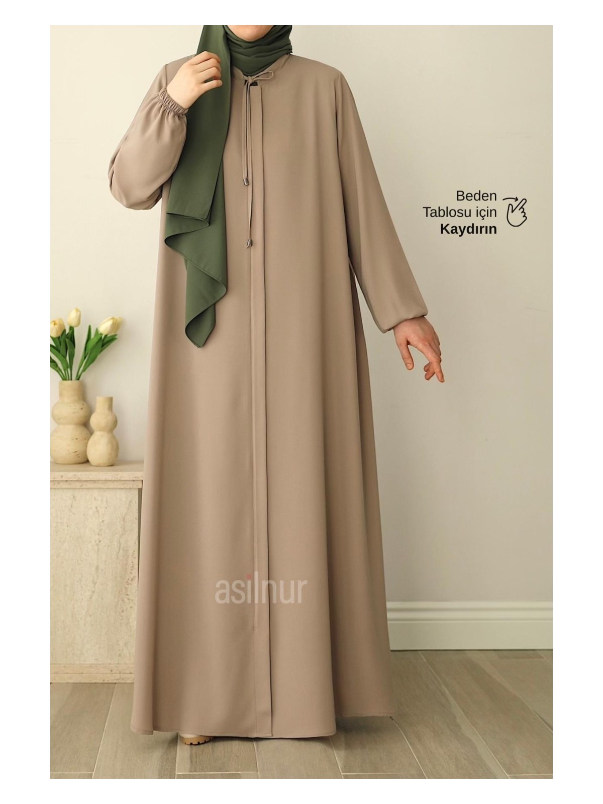Asilnur Nesli Mevlana Ferace Kahverengi - Görsel 5