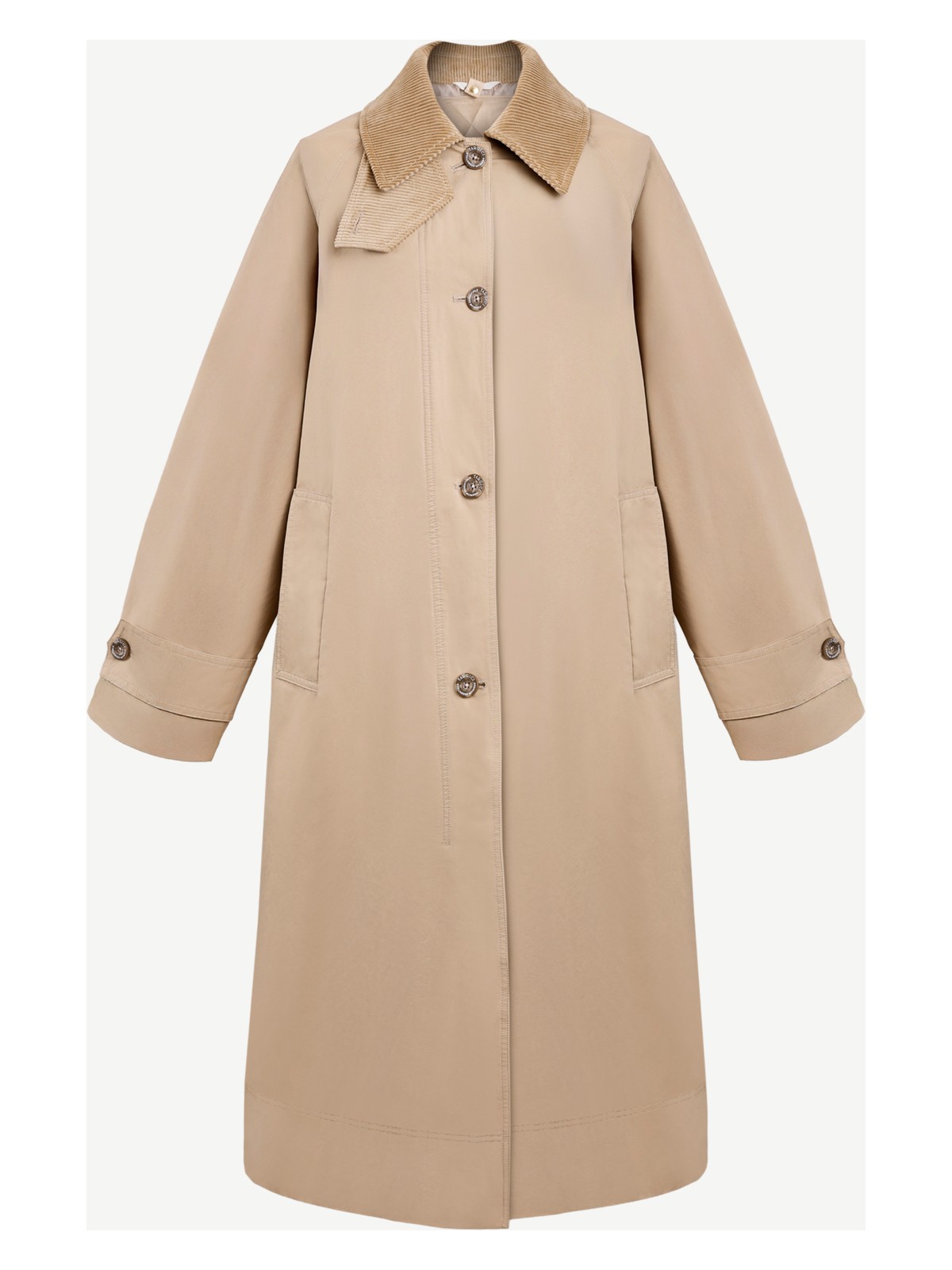 Yargıcı Geniş Gömlek Yaka Uzun Kol Pardösü