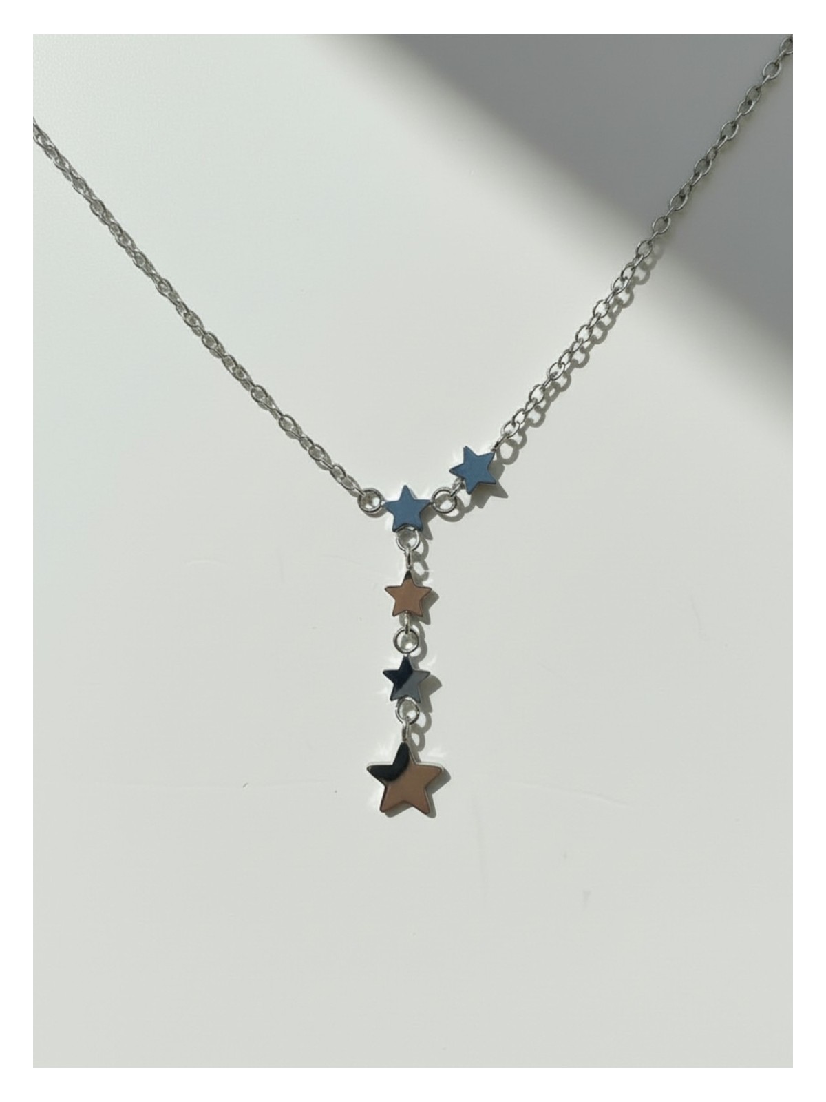 Atalya Accessory Sallanan Yıldız Detaylı Çelik Kadın Y Kolye – Kararma Yapmaz Minimal Şık Kolye