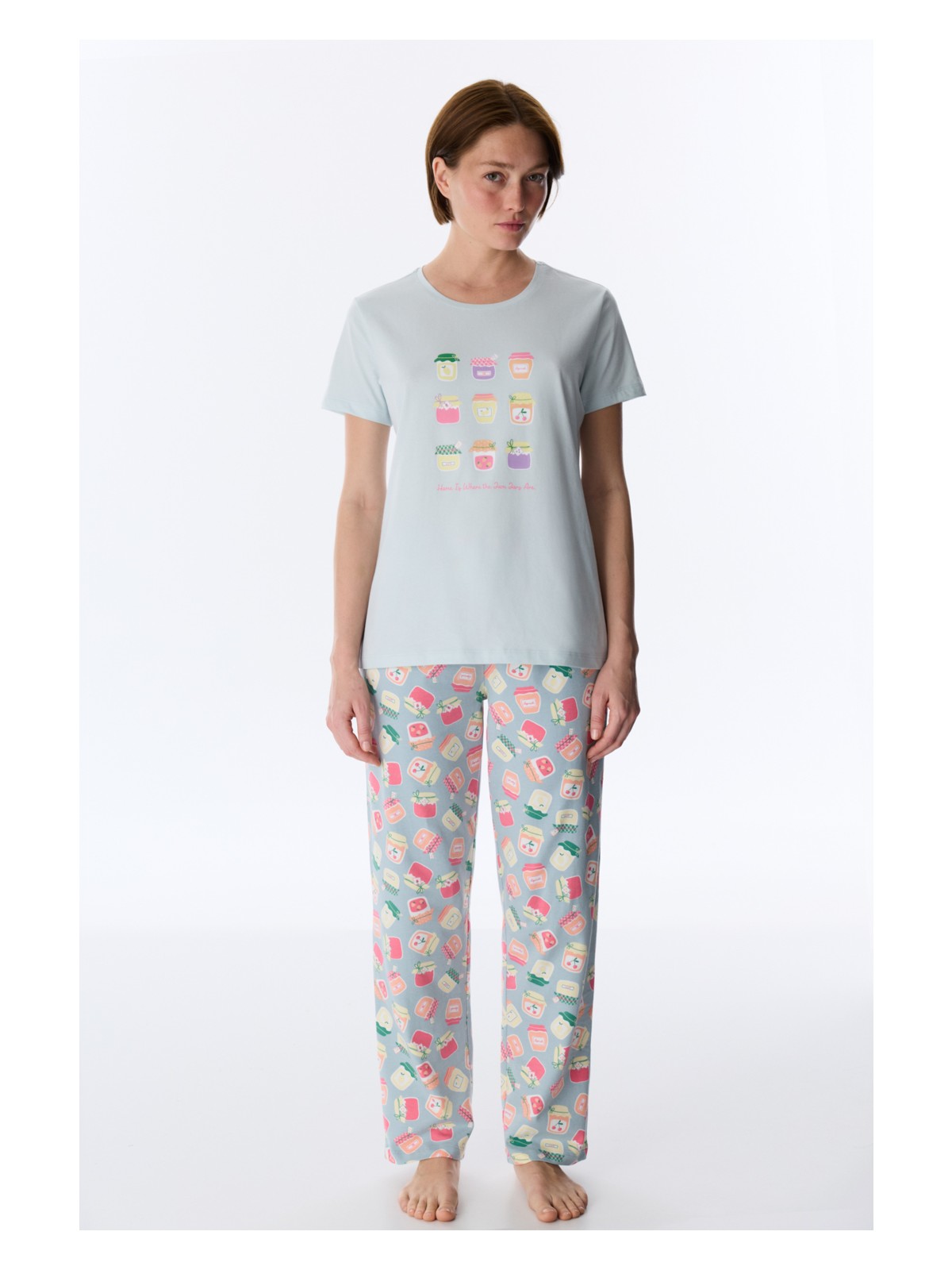 Penti Açık Mavi Sweet Breakfast Pantolon Pijama Takımı