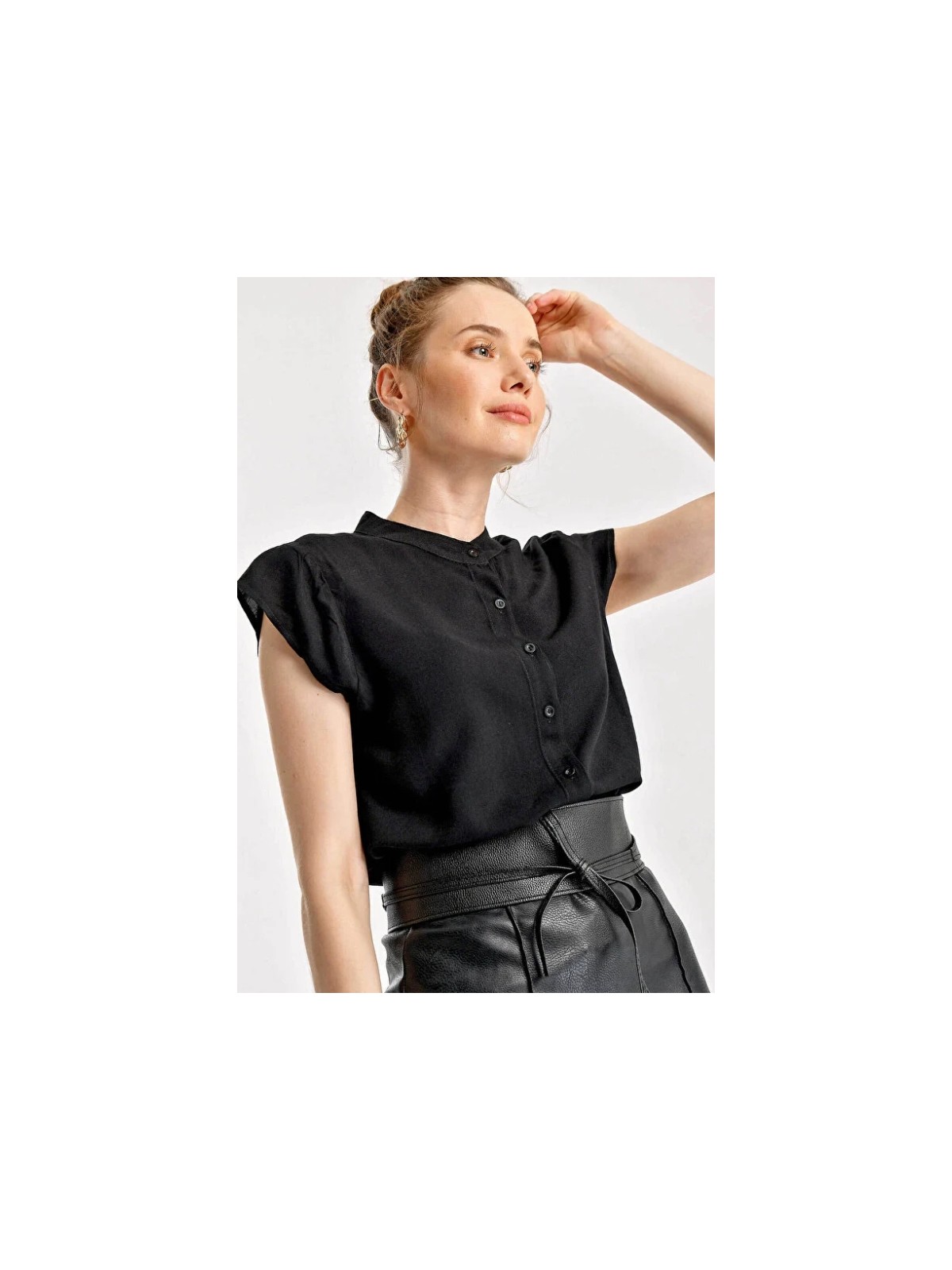 Bigdart Yarım Kol Kadın Gömlek