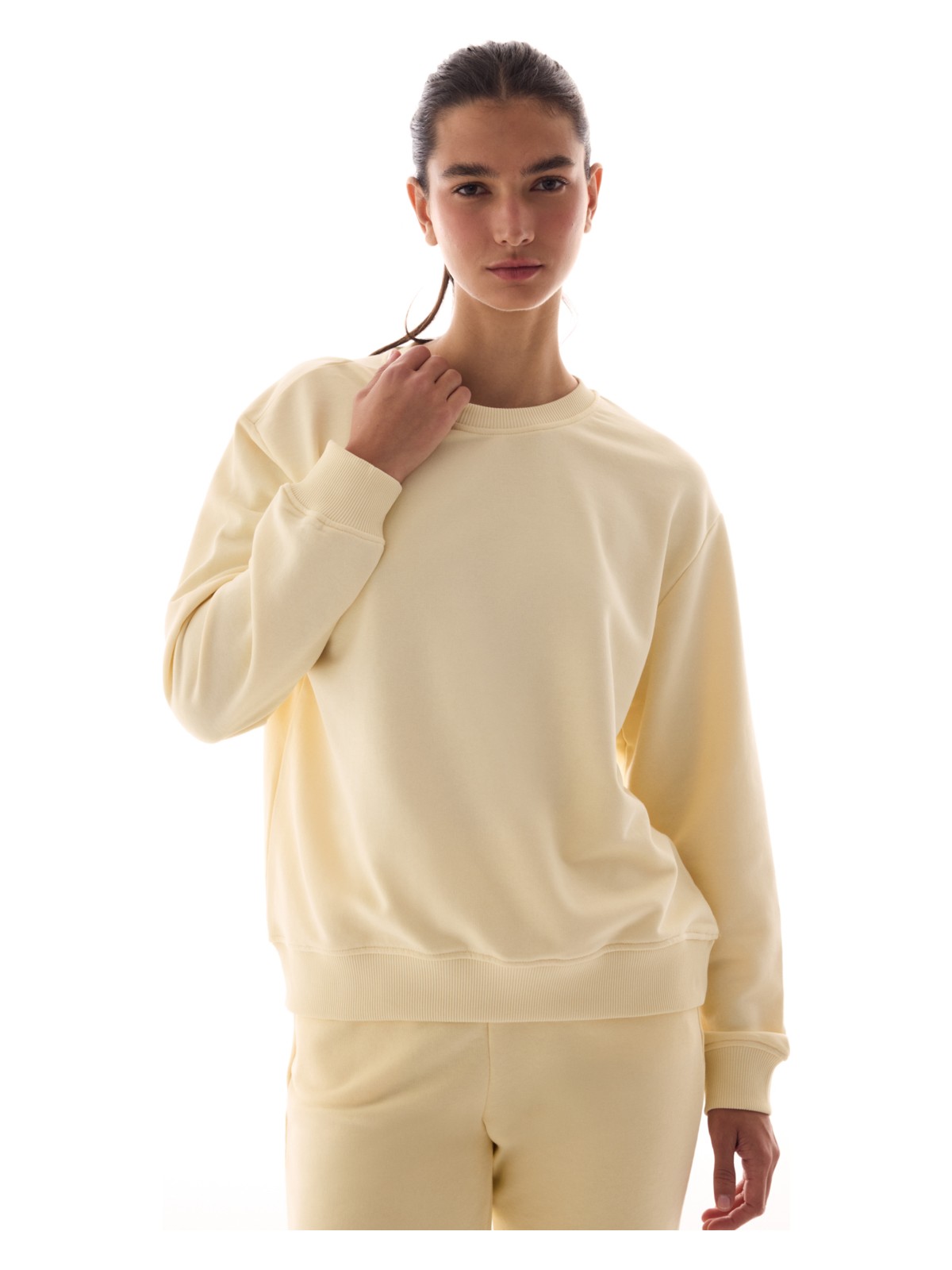 Penti Ekru Bisiklet Yaka Regular Kesim Pamuklu Sweatshirt