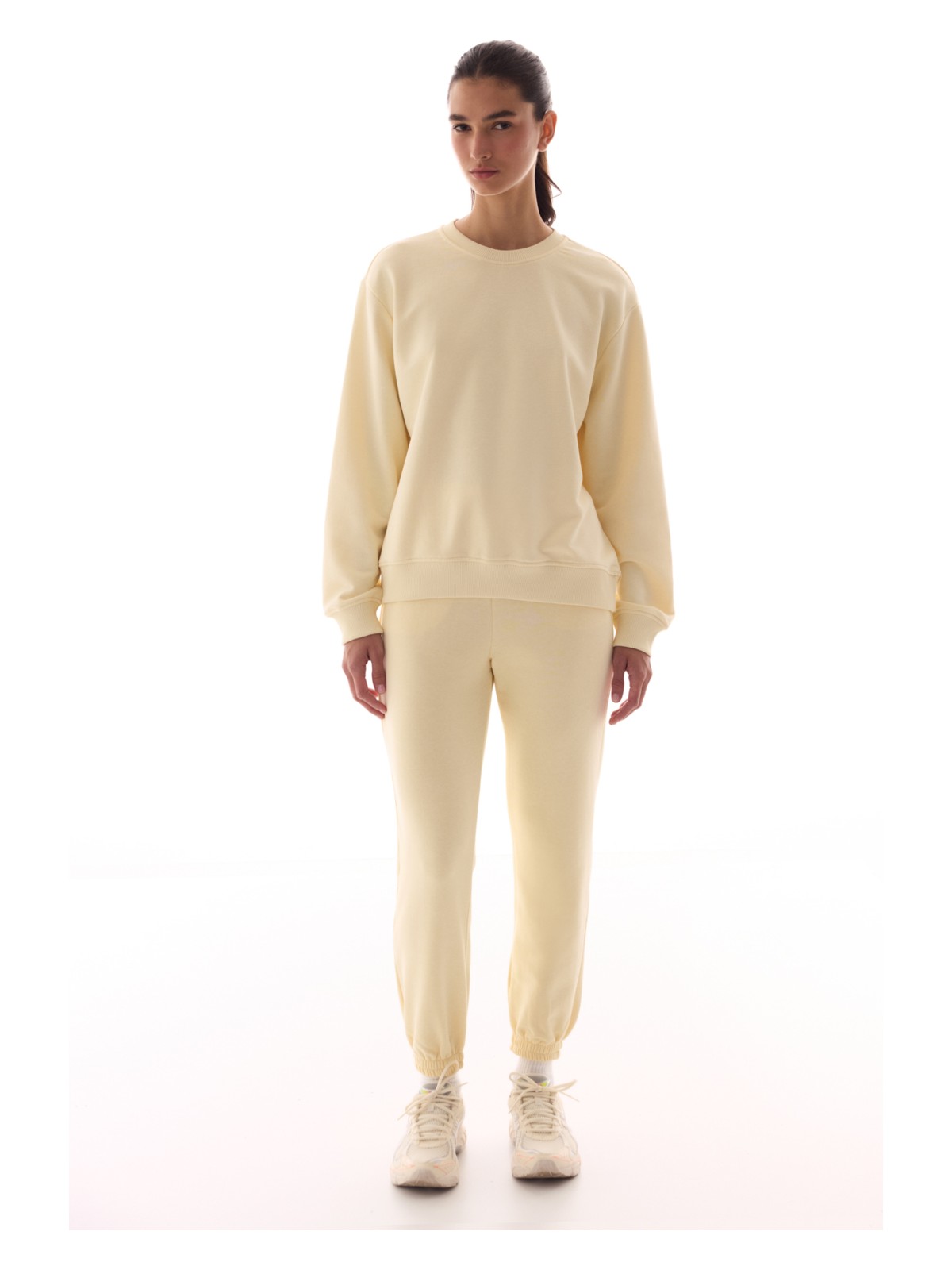 Penti Ekru Bisiklet Yaka Regular Kesim Pamuklu Sweatshirt - Görsel 3
