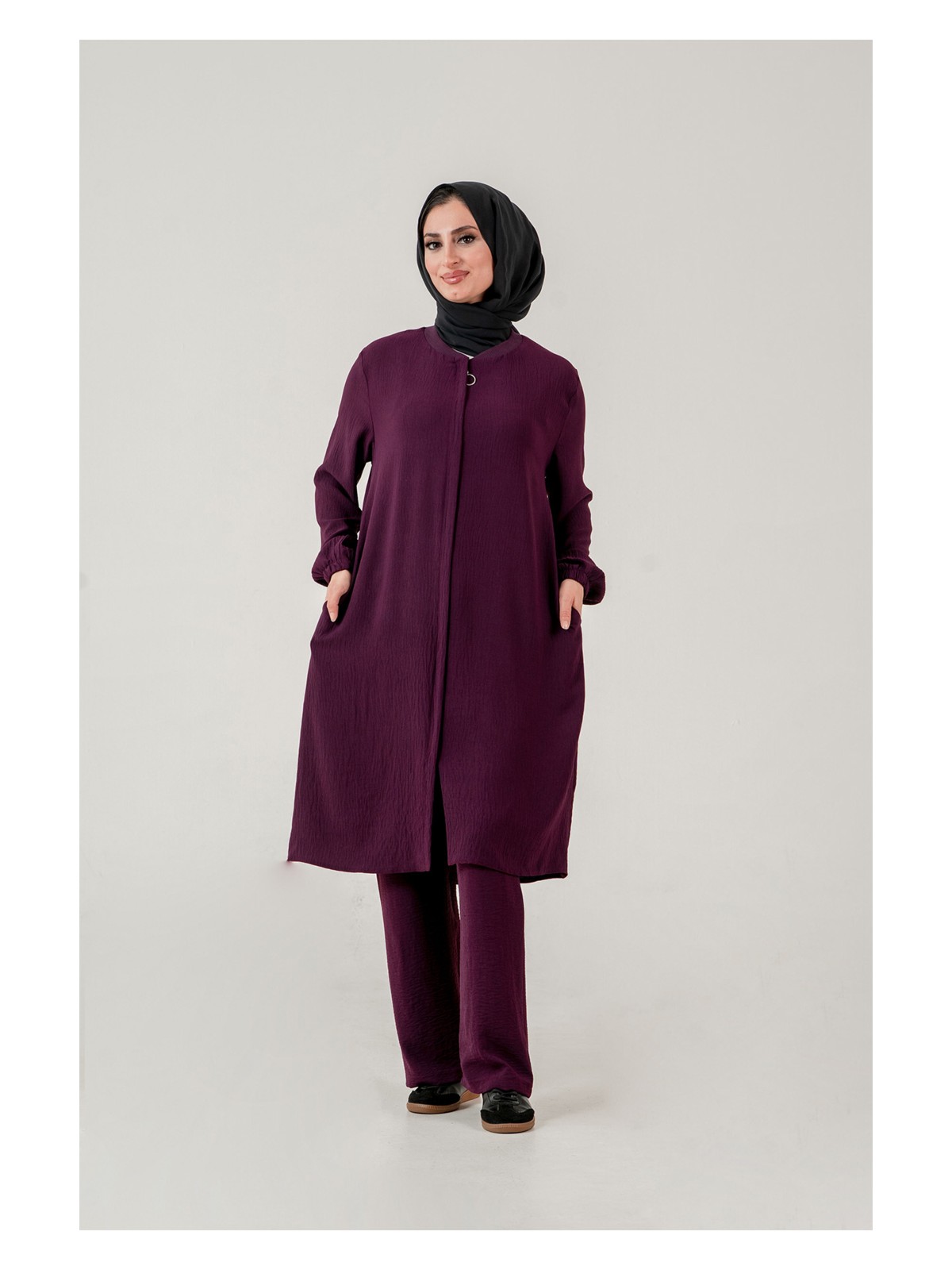 Oktayusta Collection Kadın Pamuklu Hafif Çift Cepli Hac ve Umre Ikili Takım - Görsel 8