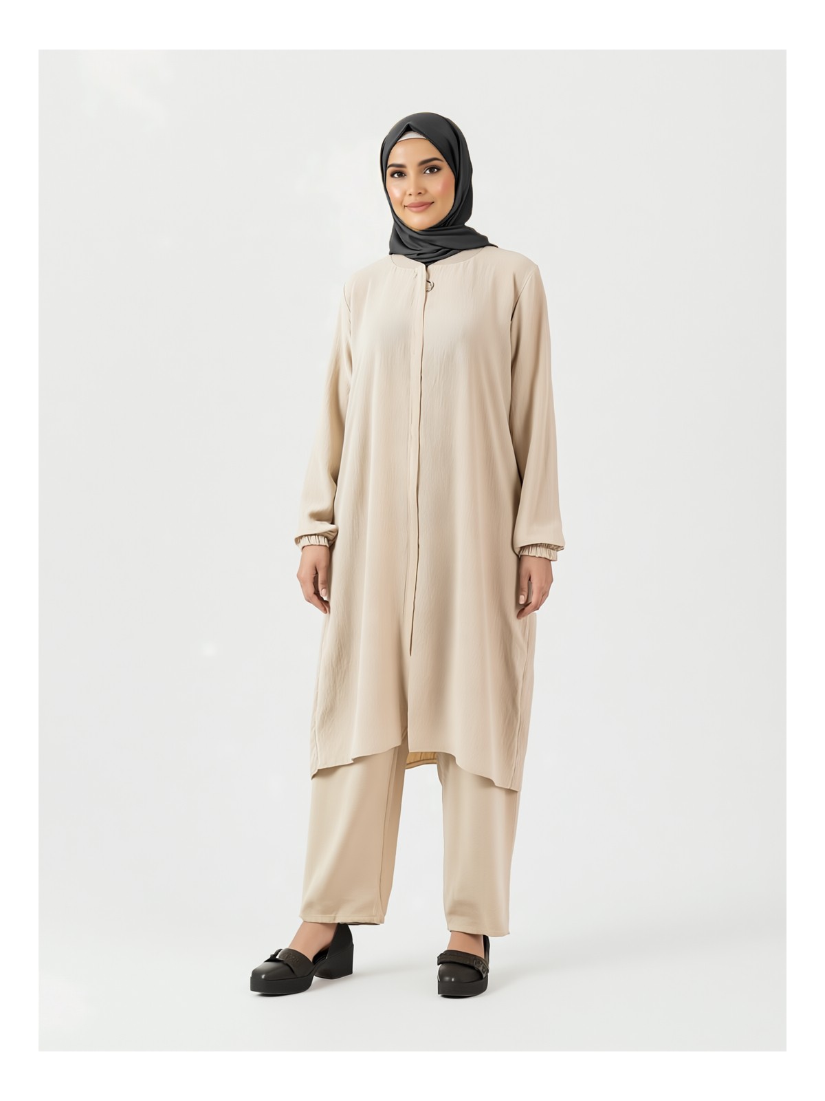 Oktayusta Collection Kadın Pamuklu Hafif Çift Cepli Hac ve Umre Ikili Takım - Görsel 4