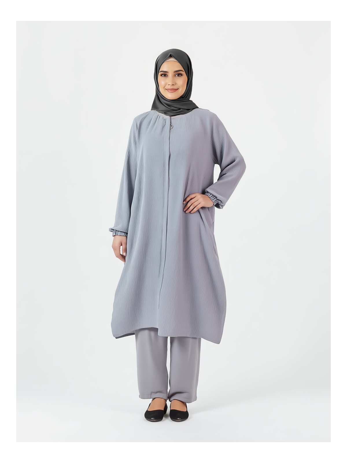 Oktayusta Collection Kadın Pamuklu Hafif Çift Cepli Hac ve Umre Ikili Takım - Görsel 7