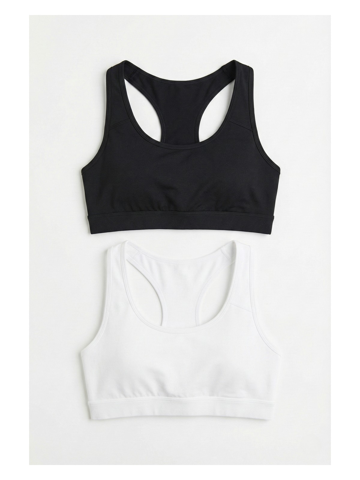 Underwear Bodyway 2'li Paket Pamuklu Pedli Sporcu Sütyeni & Bralet - Günlük Rahat Yüzücü Model Sporcu Atleti