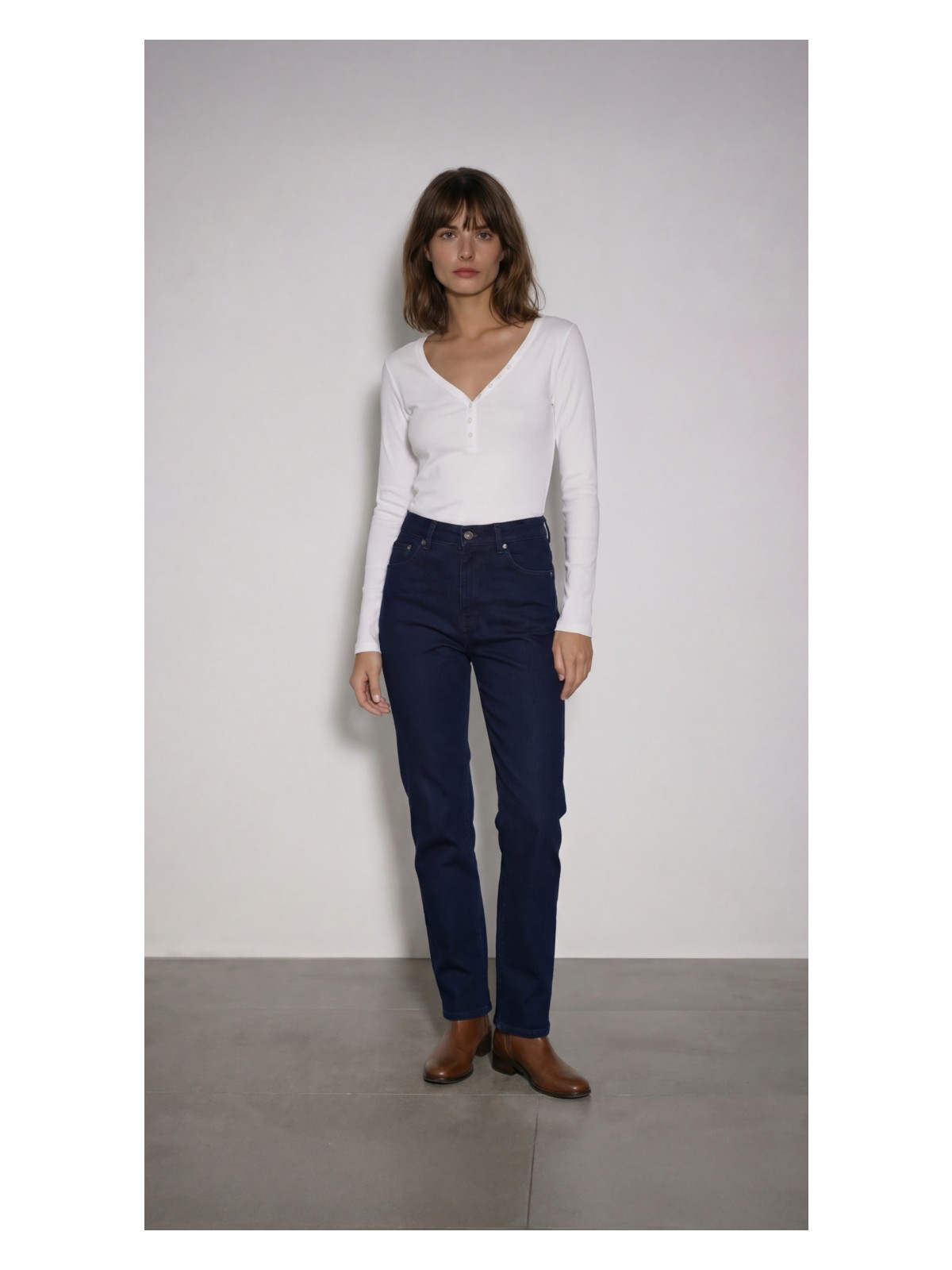 Babokah Düğmeli Patlı Uzun Kollu Üst - Görsel 8