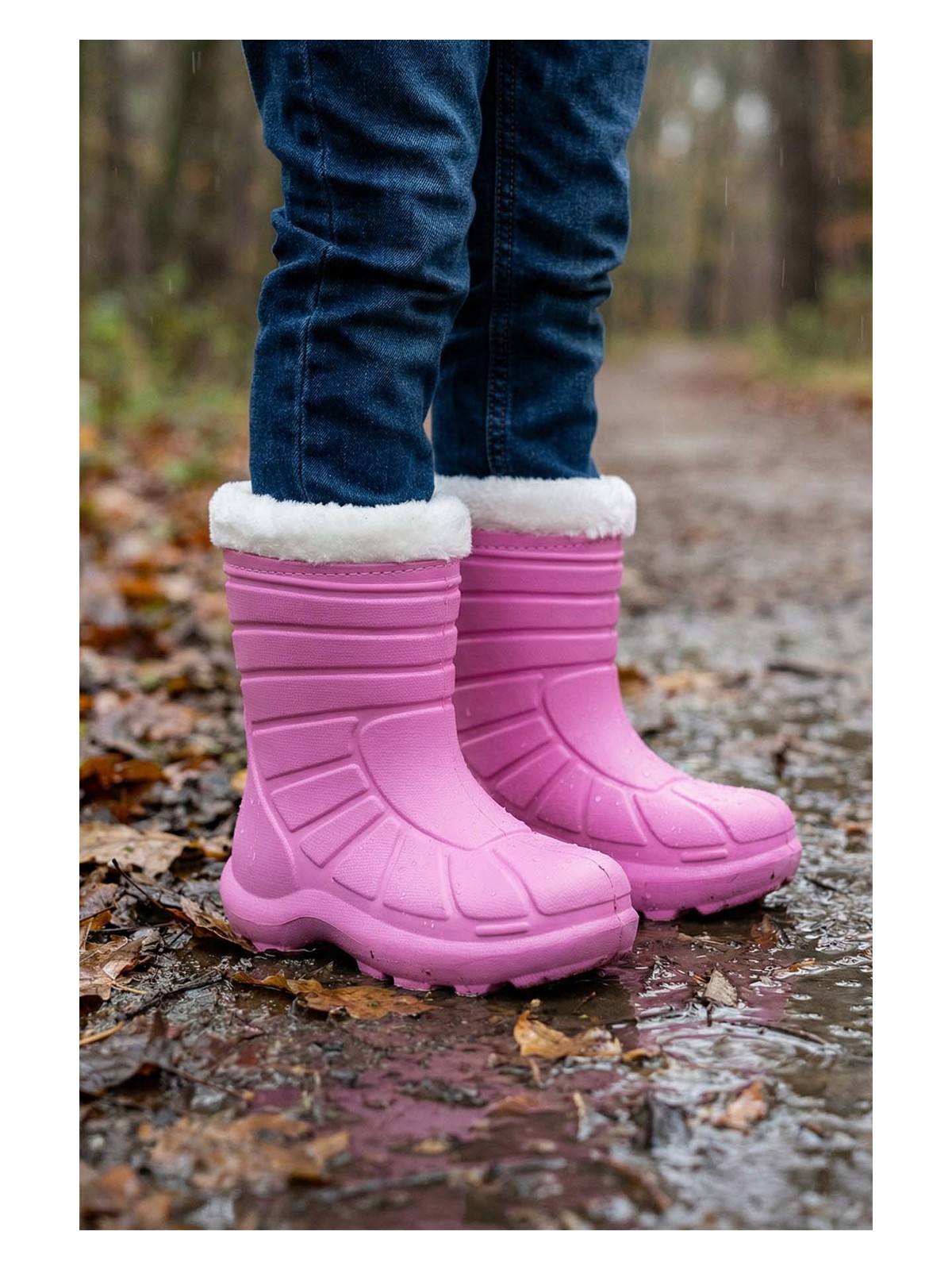 Gezer Kız Çocuk Kışlık Boğazdan Peluşlu İçi Sıcak Astarlı Su Geçirmez Yağmur Kar Bot Çizme - Görsel 3