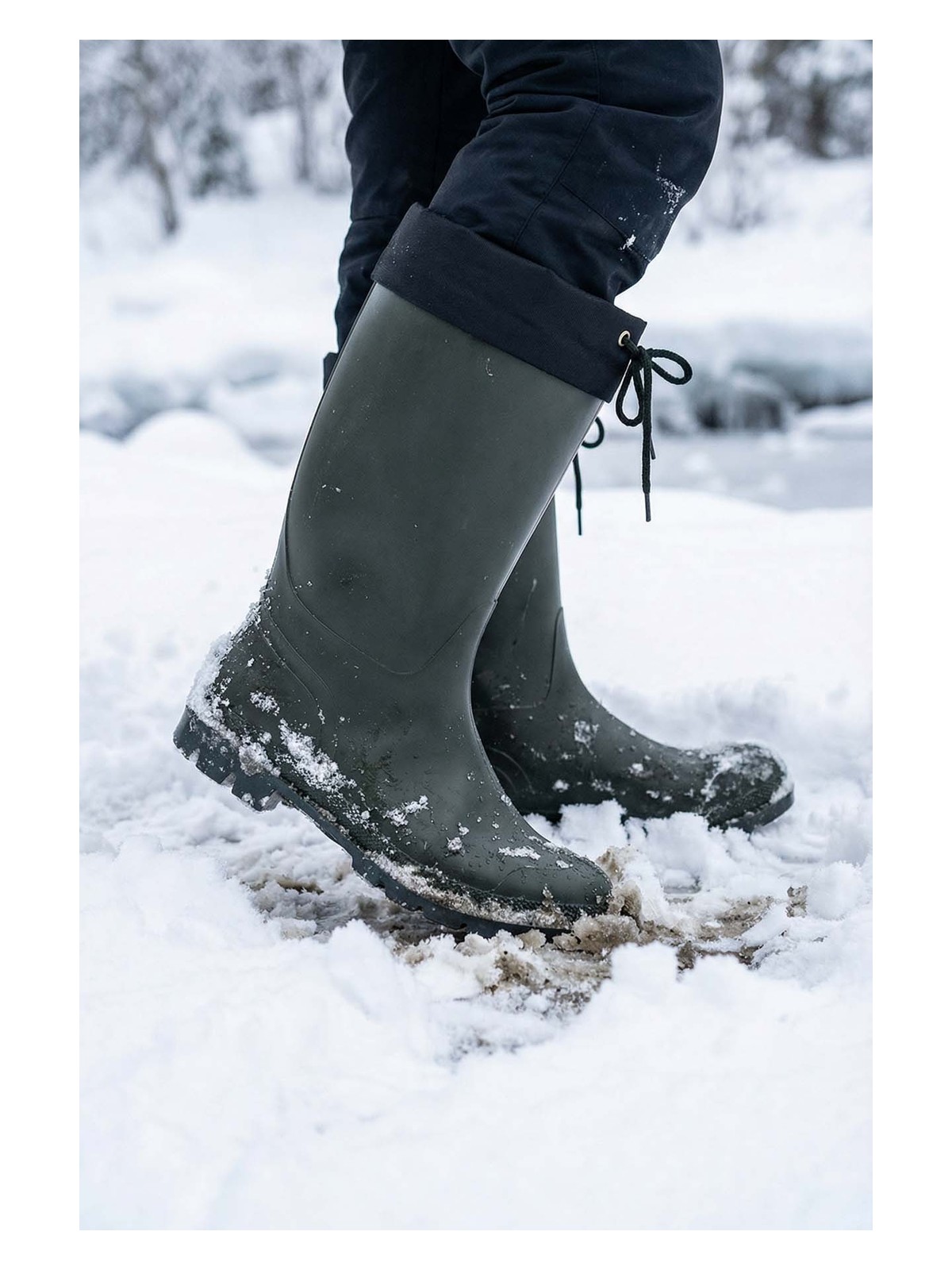 Gezer Kışlık Bağcıklı İçi Kürklü Su Geçirmez Erkek Çizme