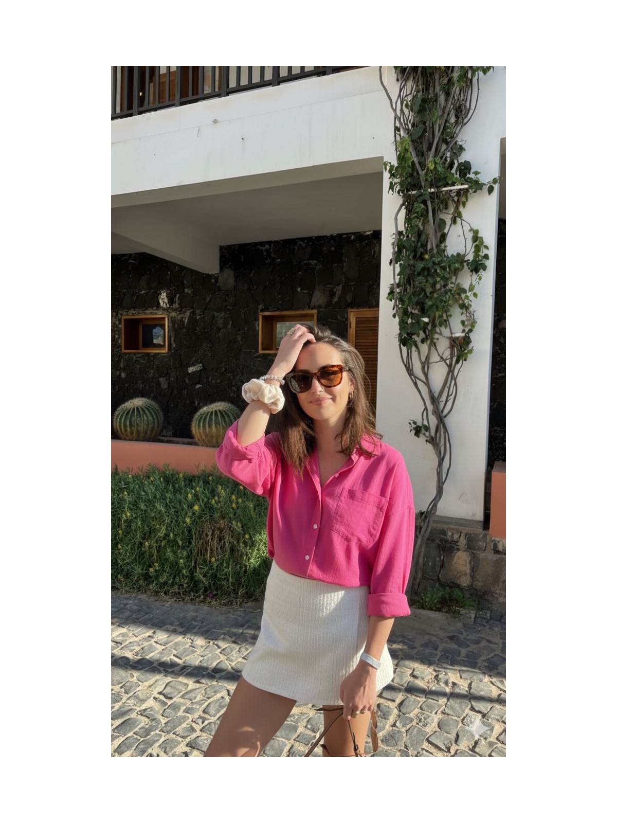 Jadewear Keten Look Owersize Gömlek - Görsel 4