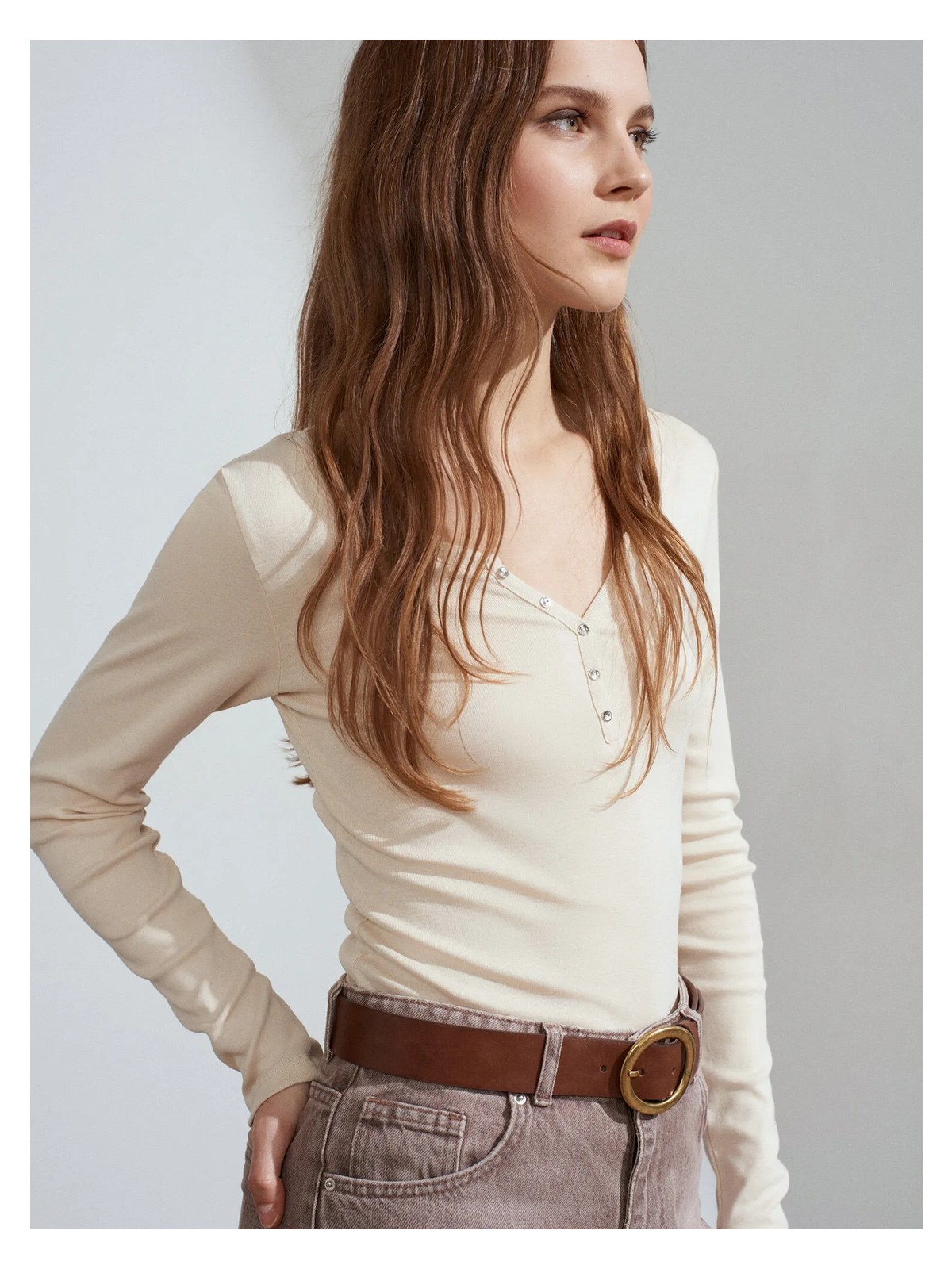 Dilvin 32699 %100 Pamuk Düğme Detaylı Top-Taş