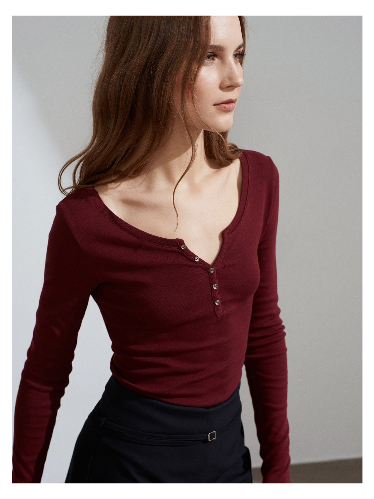 Dilvin 32699 %100 Pamuk Düğme Detaylı Top-Taş - Görsel 4