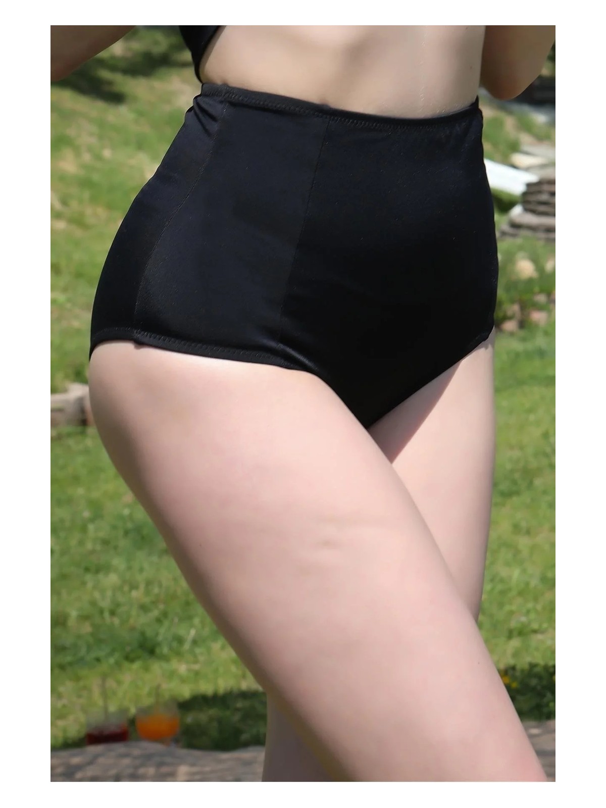 Beruflic Kadın Yüksek Bel Tek Alt Bikini Siyah