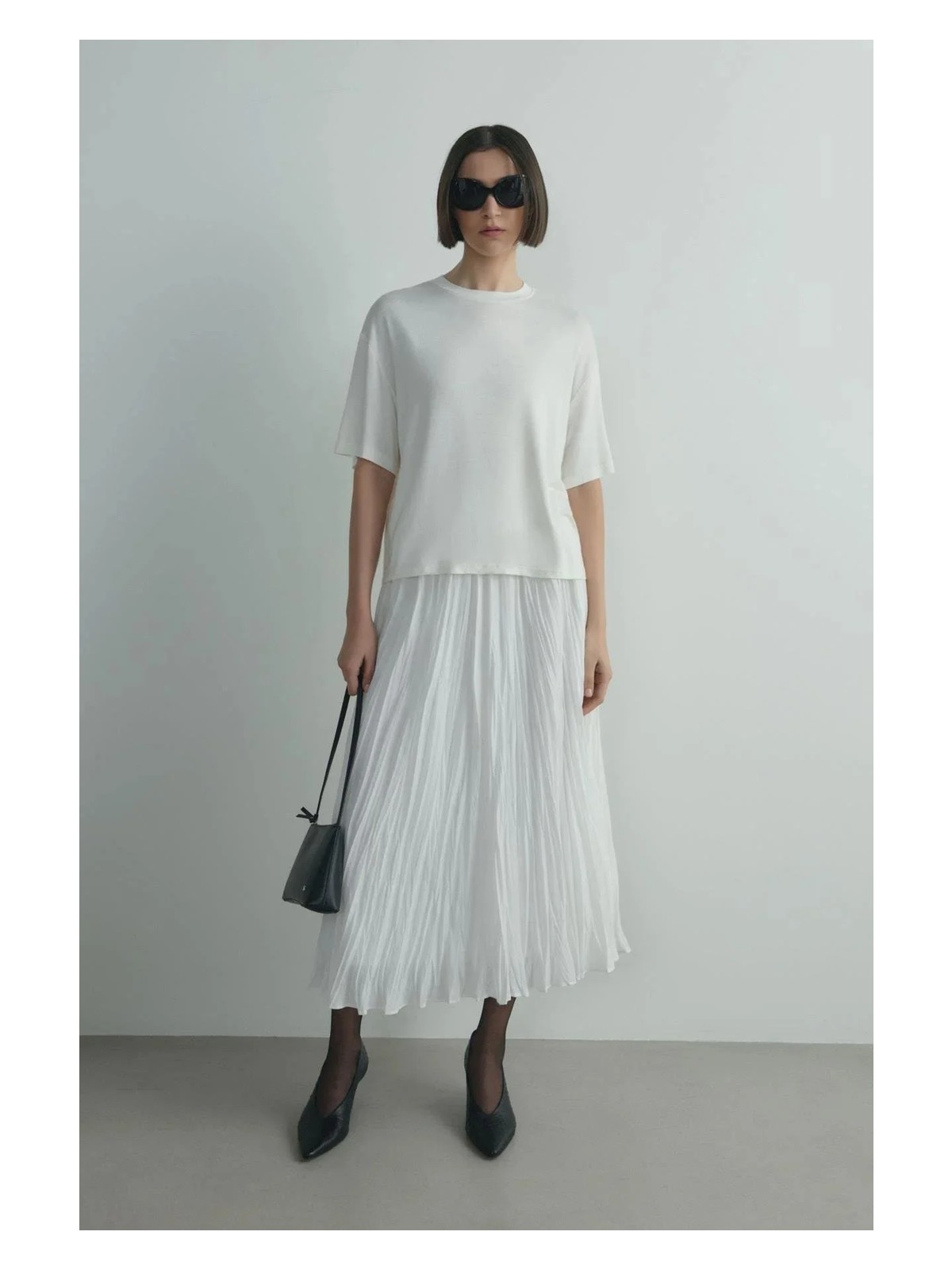 Suud Collection Ekru Donette Piliseli Etek - Görsel 10