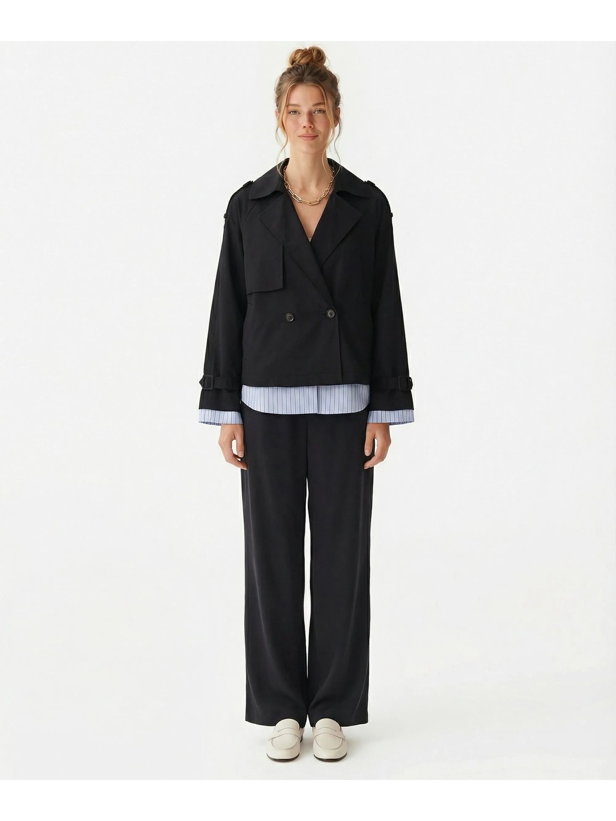 Yargıcı Regular Ceket Yaka Uzun Kol Pardösü