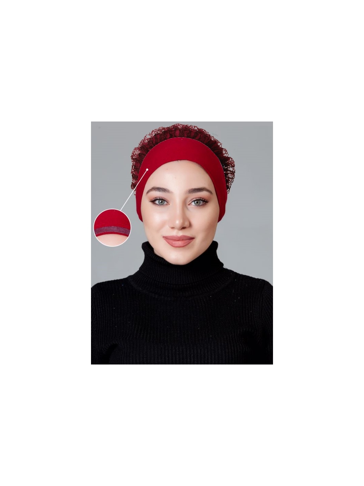 Nanak Taş Rengi Likralı Fırfırlı Kaymayan Bone - Görsel 9