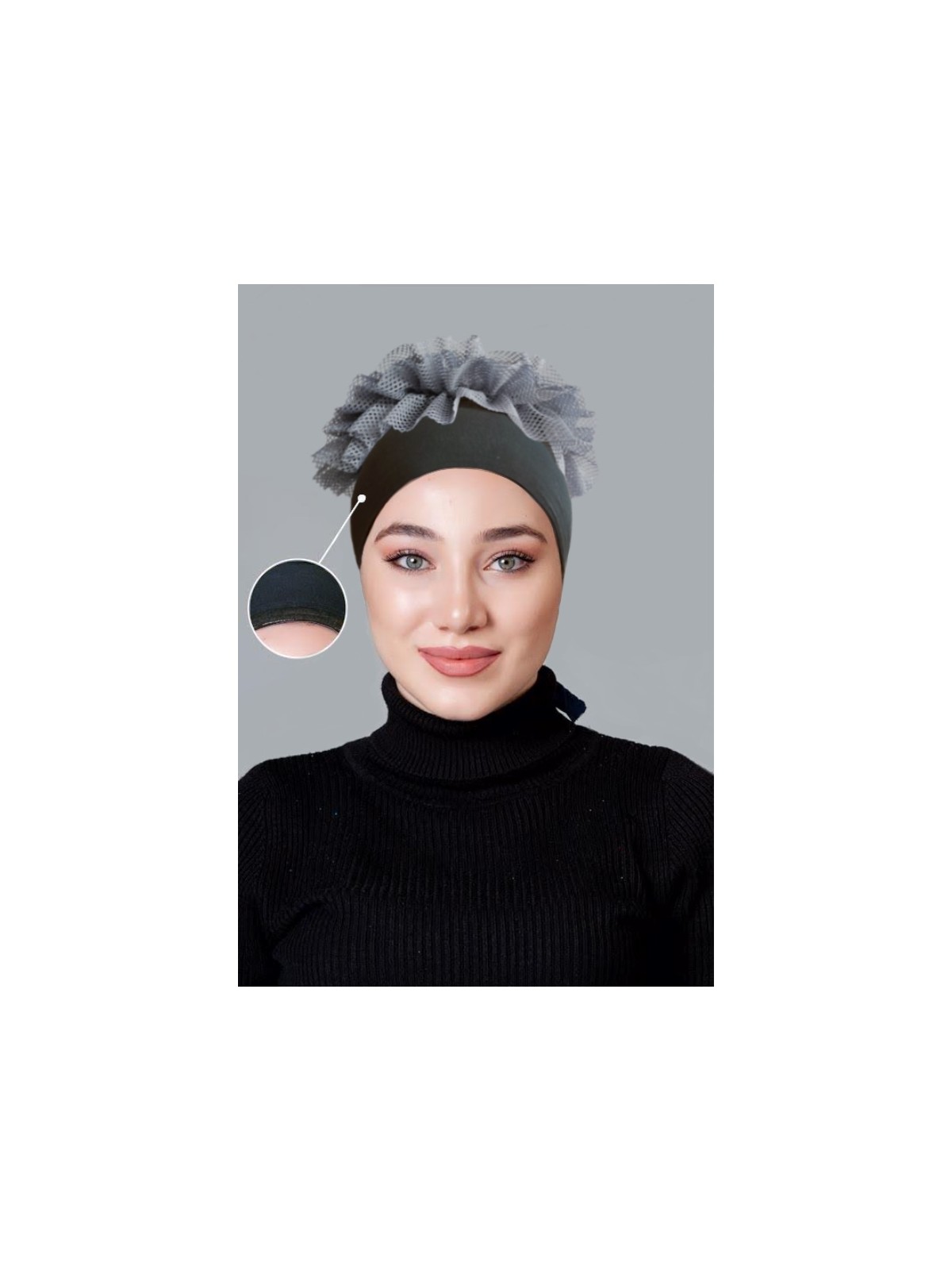 Nanak Taş Rengi Likralı Fırfırlı Kaymayan Bone - Görsel 10