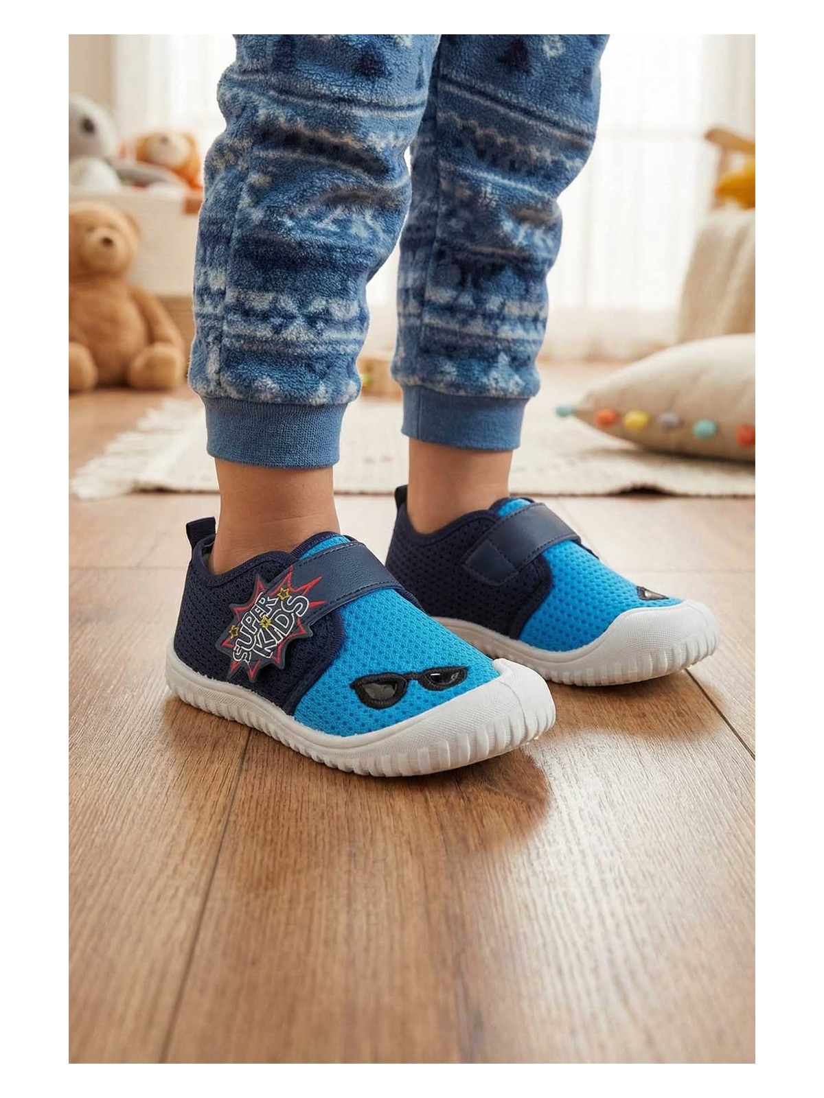 Gezer Yazlık Keten Erkek Çocuk Ayarlanabilir Ayakkabı - Görsel 5