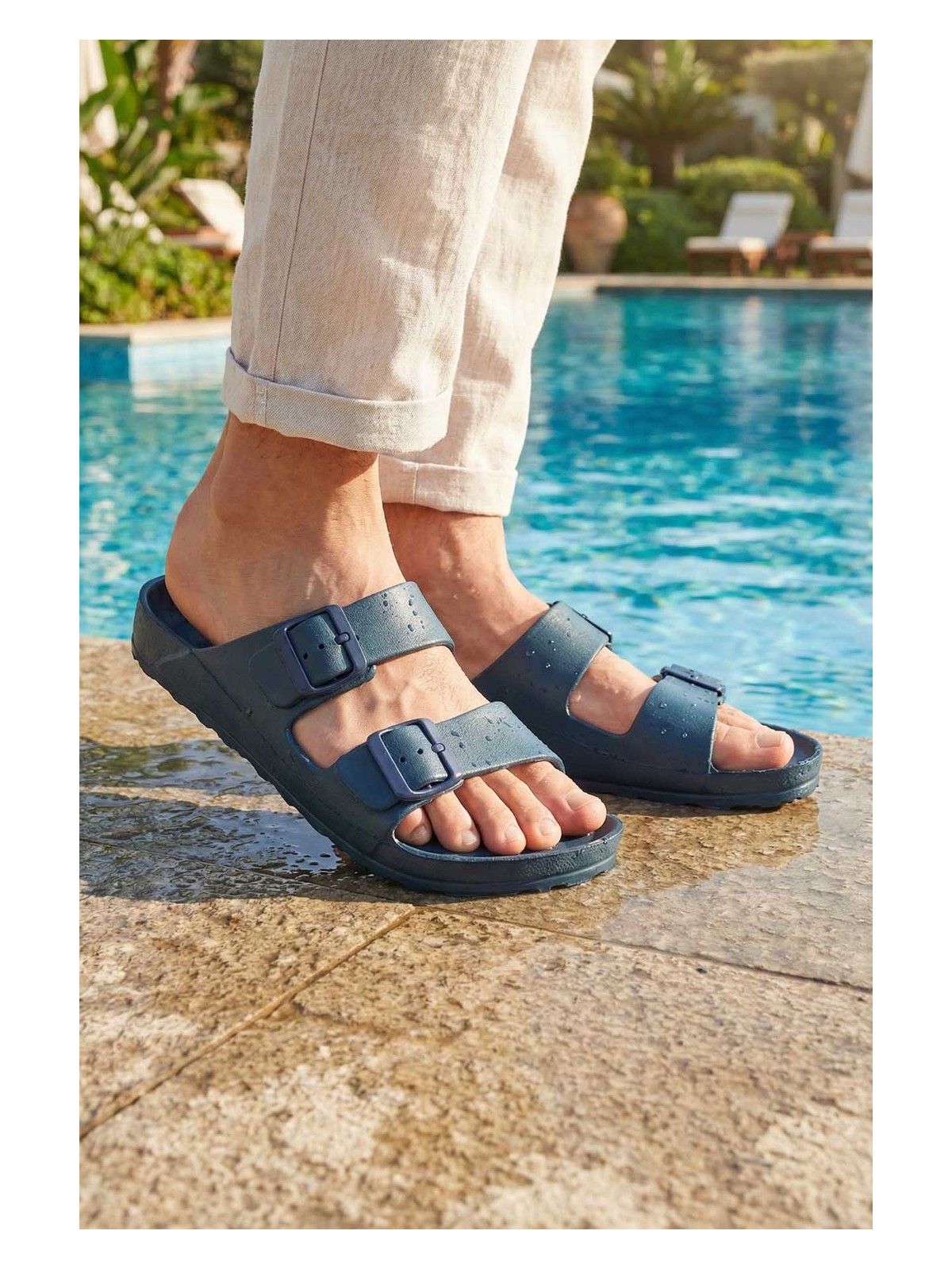 Gezer Islak Zemine Uygun Iki Toka Ayarlanabilir Erkek Terlik