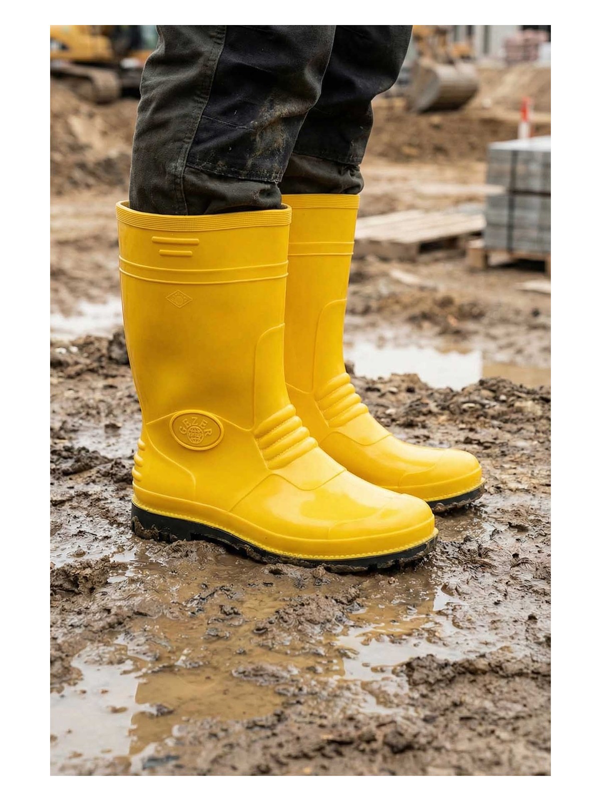 Gezer Erkek Kısa PVC Su Geçirmez İçi İnce Astarlı İş Çizme