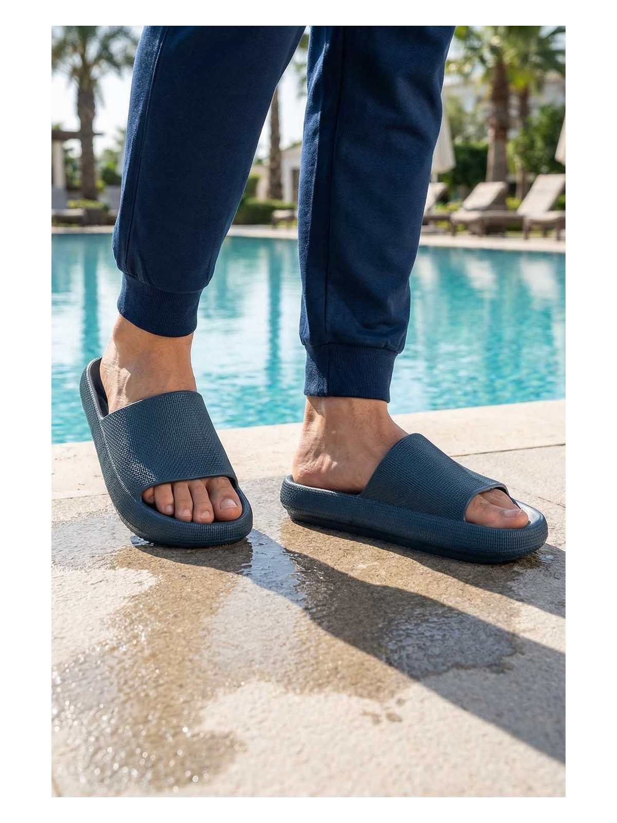 Gezer Yazlık Erkek Eva Banyo Bahçe Islak Zemine Uygun Terlik - Görsel 4