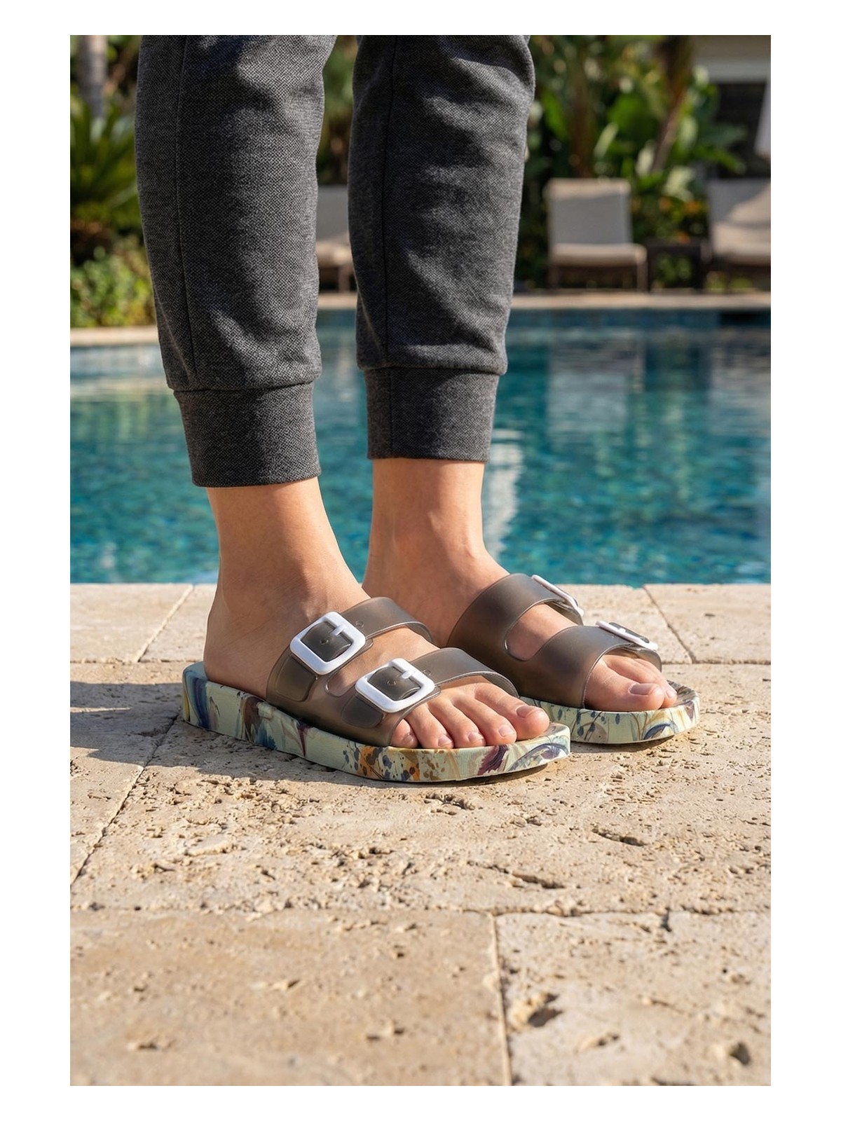 Gezer Kadın Yazlık Rahat Taban Havuz Plaj Banyo Günlük Terlik