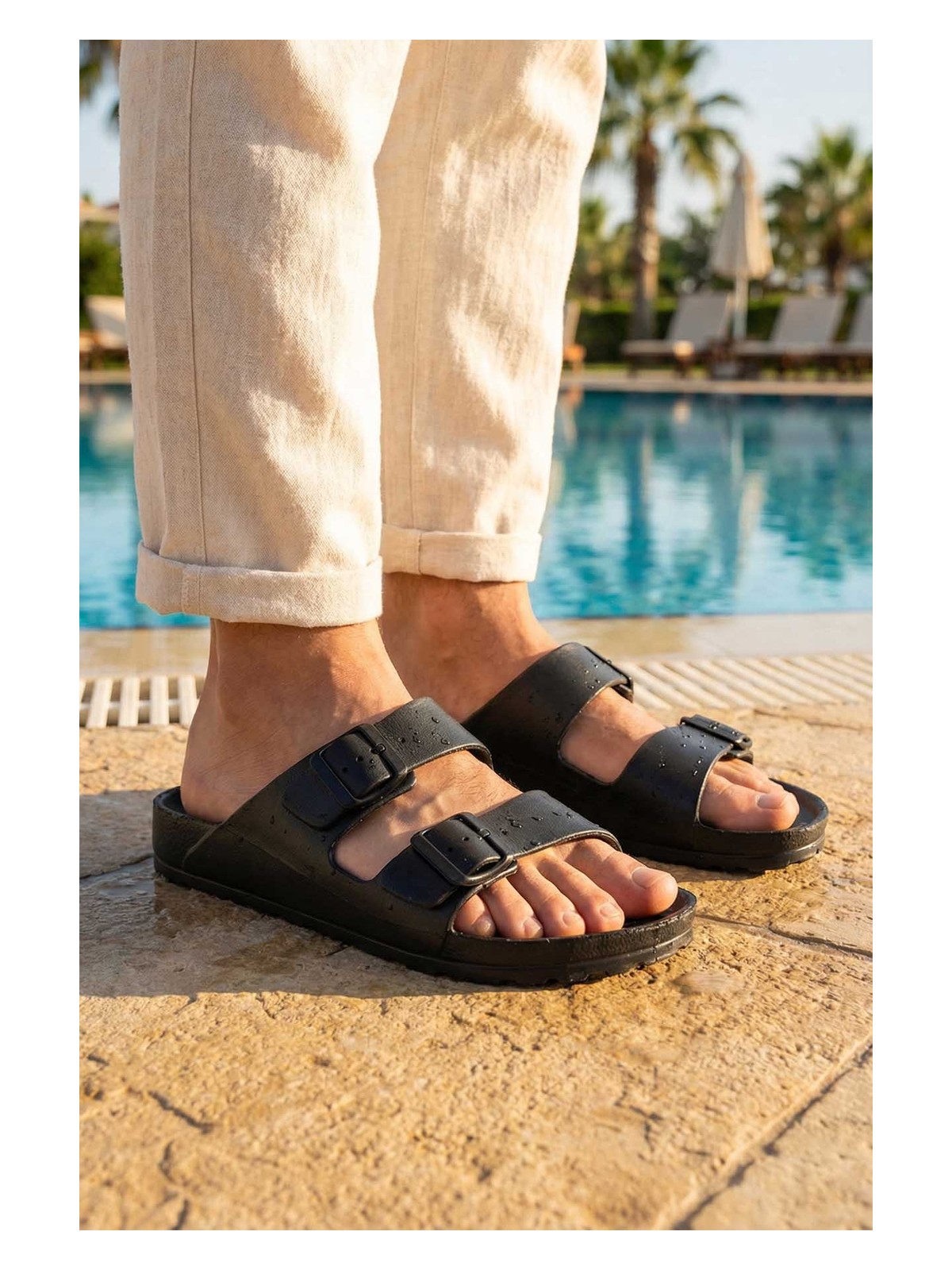 Gezer Islak Zemine Uygun Iki Toka Ayarlanabilir Erkek Terlik10