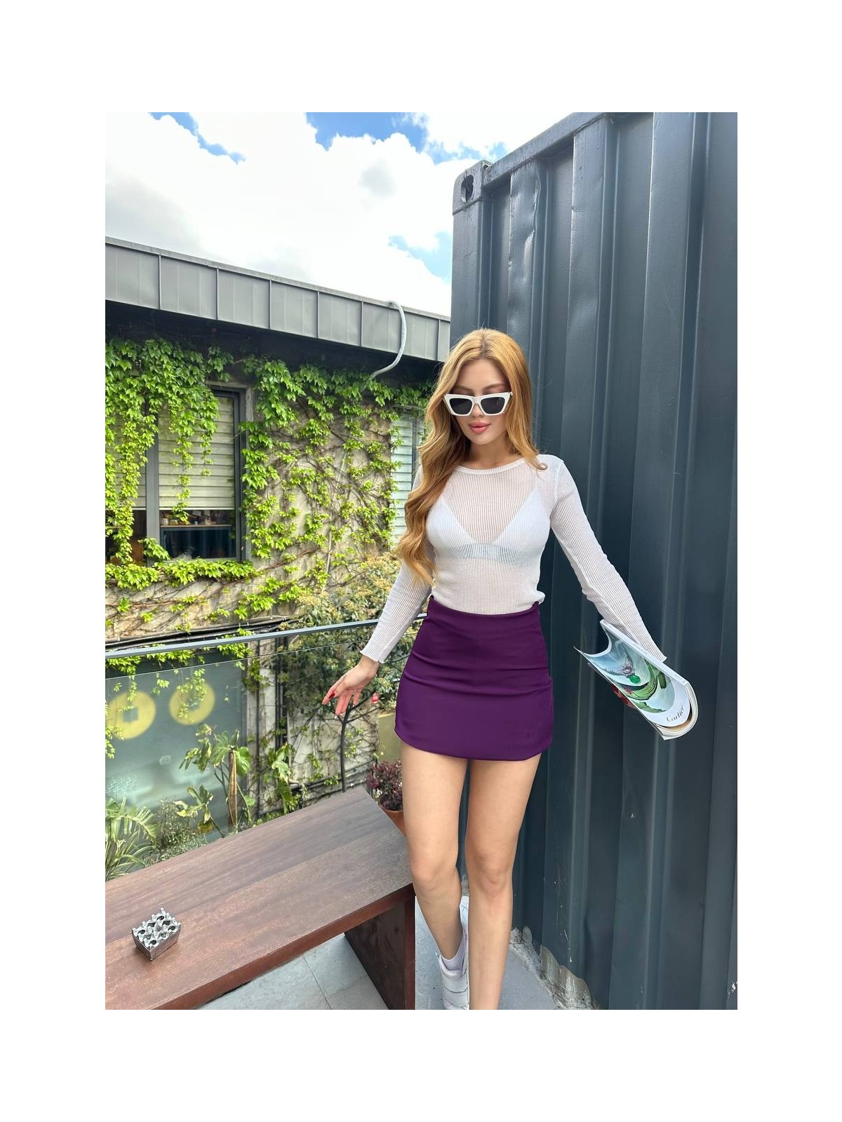 Trend Esinty Kadın Etek Görünümlü Astarlı Şort Etek